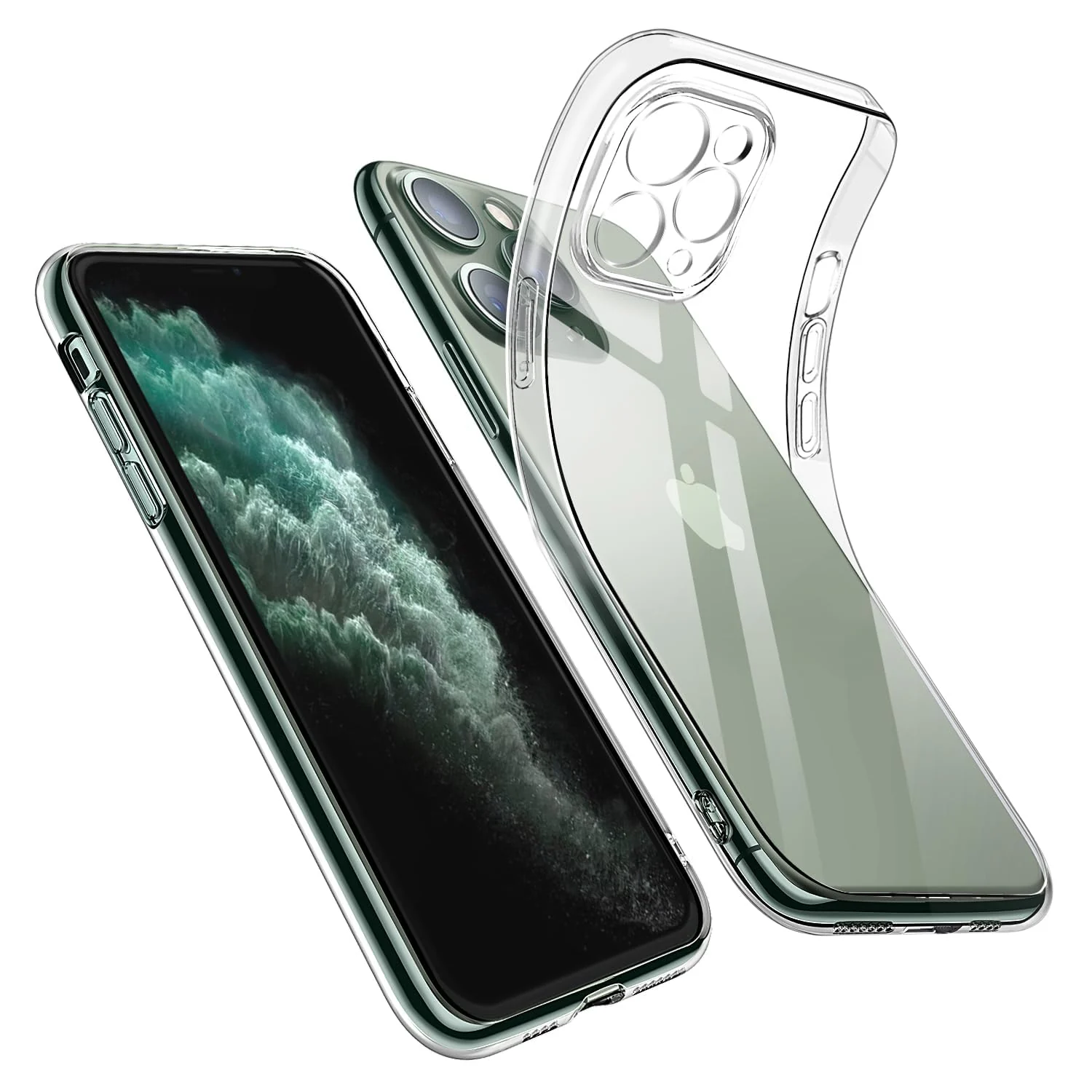 DL3 MOBILAK Camera Protective Case Compatible with iPhone Case Transparent, Mobile Phone Case iPhone Thin Soft Silicone Anti-Yellow Protective Case - Clear