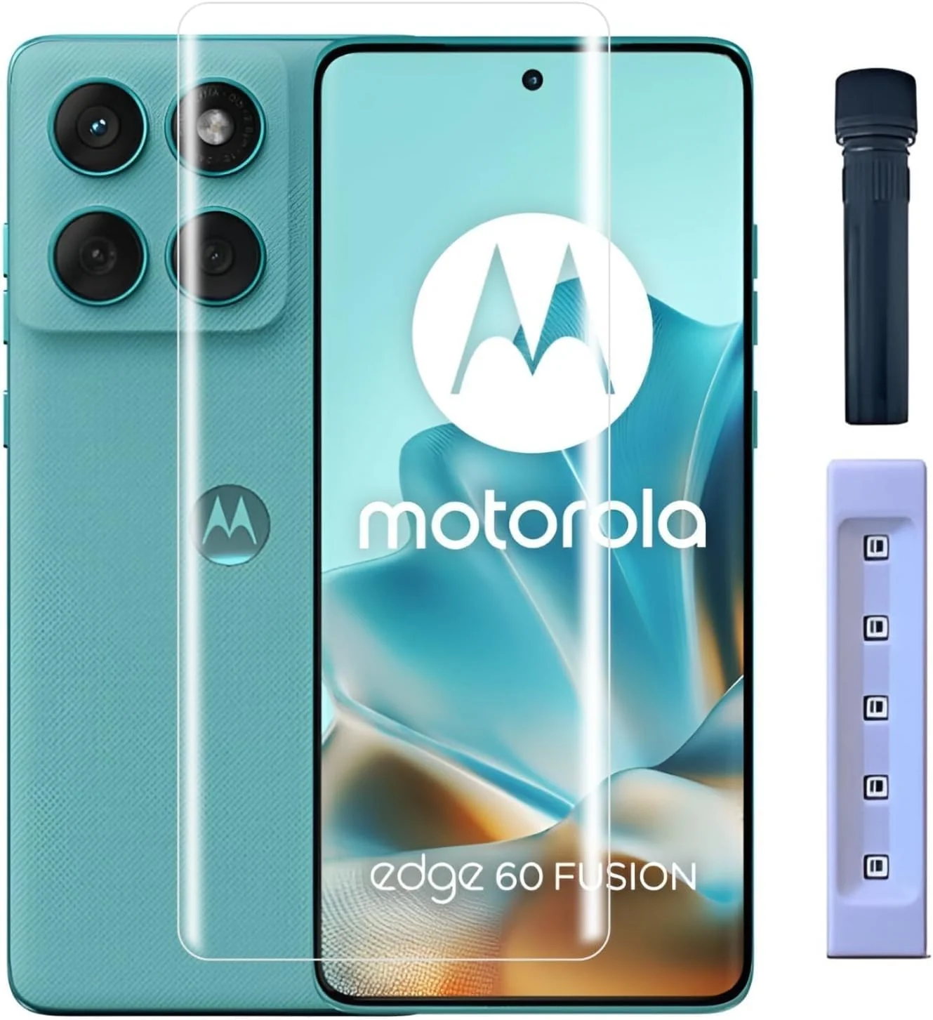 DL3 Mobilak Screen Protector Motorola Edge 60 Fusion [Liquid UV Tempered Glass] Full Screen adhesive [Sensitive Touch][Fingerprint Sensor Compatible] HD - Clear
