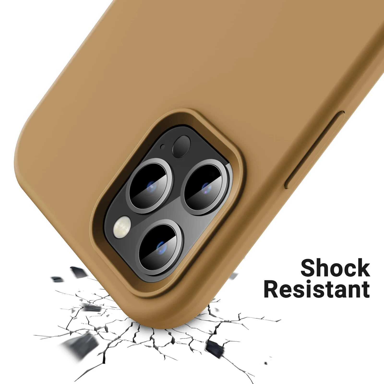 DL3 Mobilak Liquid Silicone Case for iPhone 11 Pro Max (6.5 Inch), Shock-absorbing protection, Scratch-resistant surface, Soft microfiber lining - Desert 2