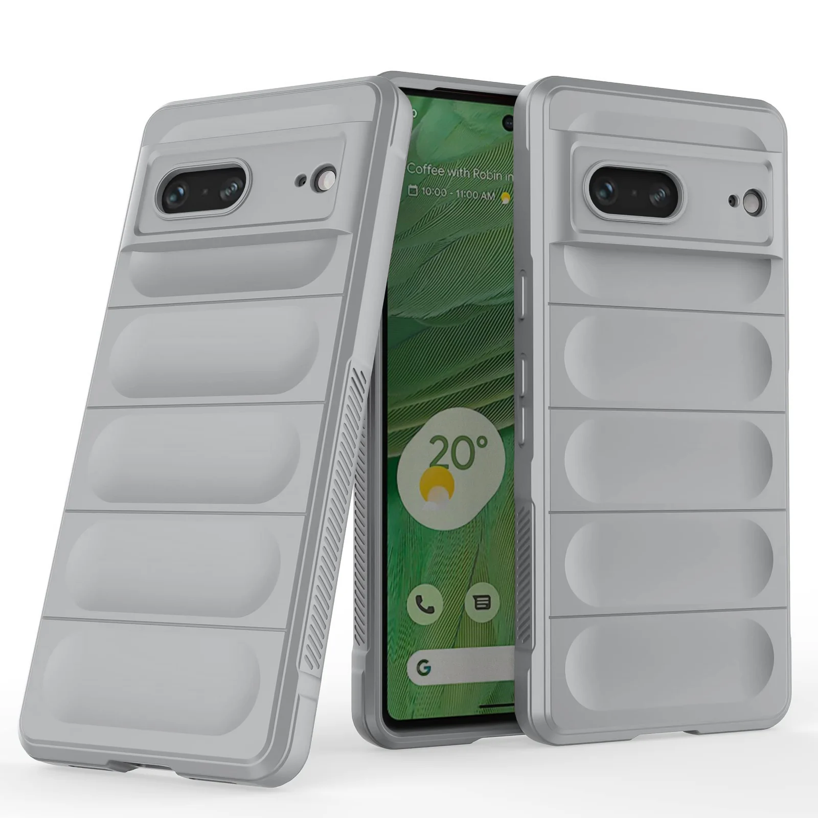 DL3 Mobilak Flexible Silicone and TPU Protective Case with Camera Protection for Google Pixel 7 - Gray