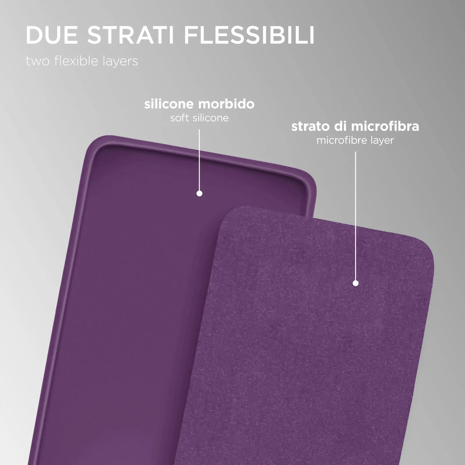DL3 Mobilak Xiaomi Mi Note 10 Lite Case, Soft Flexible Silicone Gel Rubber Bumper Cover, Full Body Shockproof Protective Phone Case - Violet