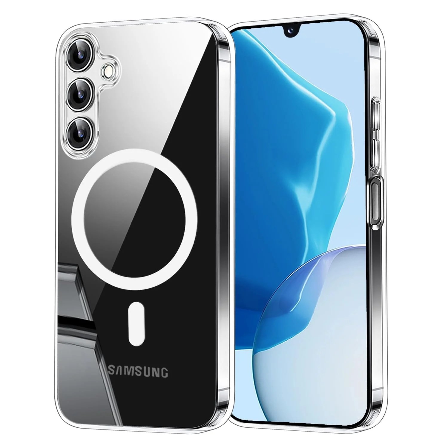 DL3 MOBILAK for Samsung Galaxy A05S Case Clear [Compatible with MagSafe] Slim Magnetic Clear Bumper Case