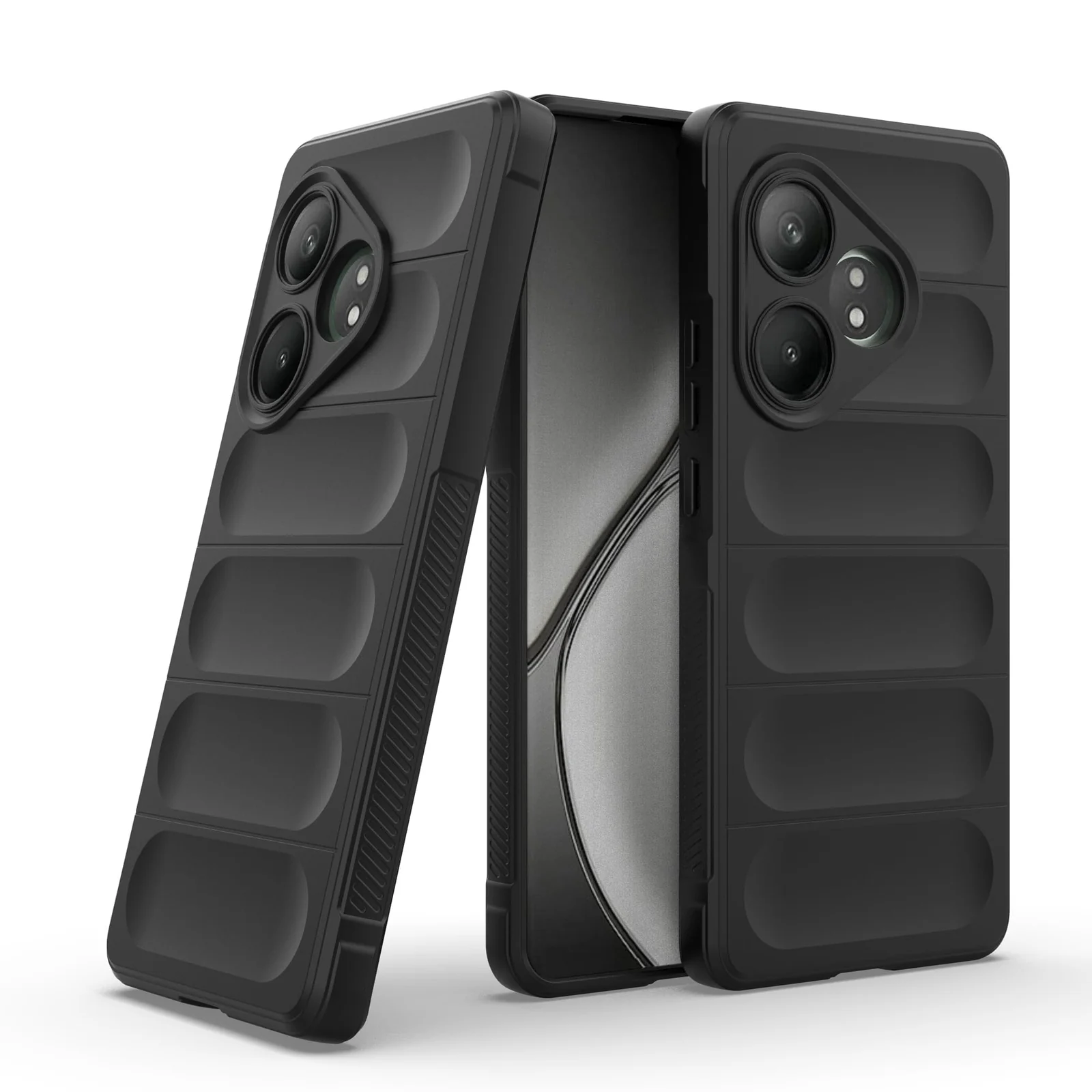 DL3 Mobilak Flexible Silicone and TPU Protective Case with Camera Protection for realme GT6 / GT Neo6 / GT Neo 6 SE / GT 6T - Black