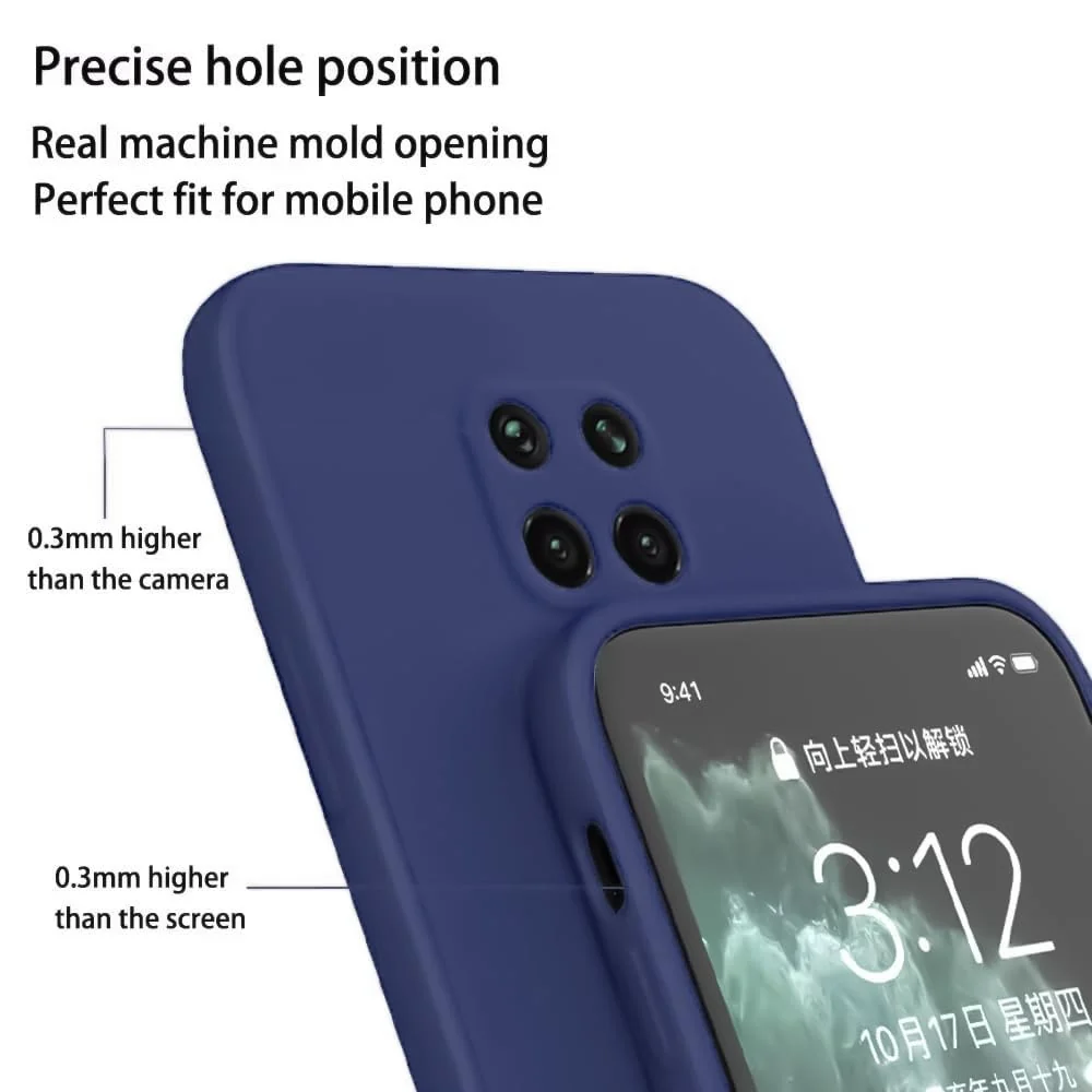 DL3 Mobilak Xiaomi Redmi Note 9S / 9 Pro / 9 Pro Max Case, Soft Flexible Silicone Gel Rubber Bumper Cover, Full Body Shockproof Protective Phone Case - Blue 2