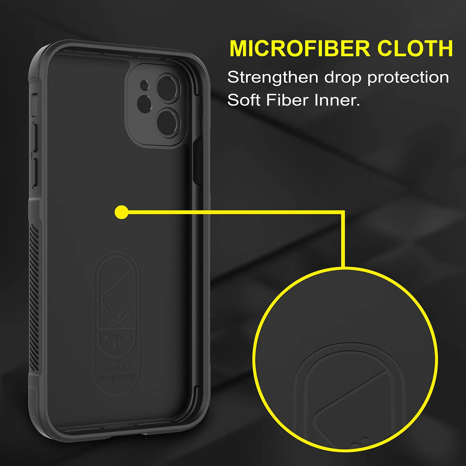 DL3 Mobilak Silicone Case for Apple iPhone 11 Heavy Duty Protective [Slim Fit] Shockproof Soft Flexible Protective Design Shock-Absorption TPU Cover With Camera Protection - Black