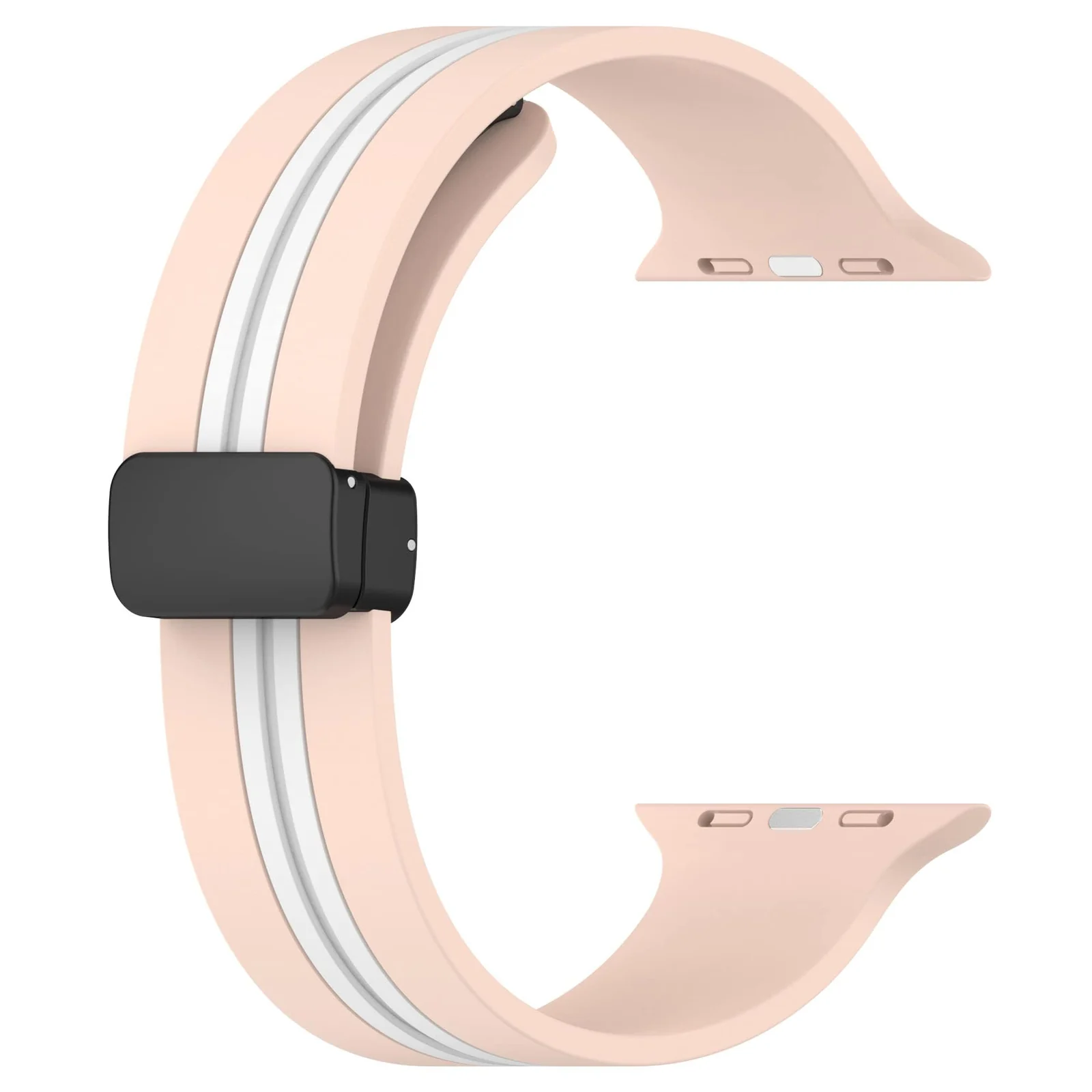DL3 Mobilak Magnetic Bands for Apple Watch Ultra/Ultra 2 Band 49mm 45mm 44mm 42mm 41mm 40mm 38mm, Soft Sport Silicone Strap for iwatch Series 9/8/7/6/5/4/3/2/1/SE (42mm/44mm/45mm/49mm) - Pink White