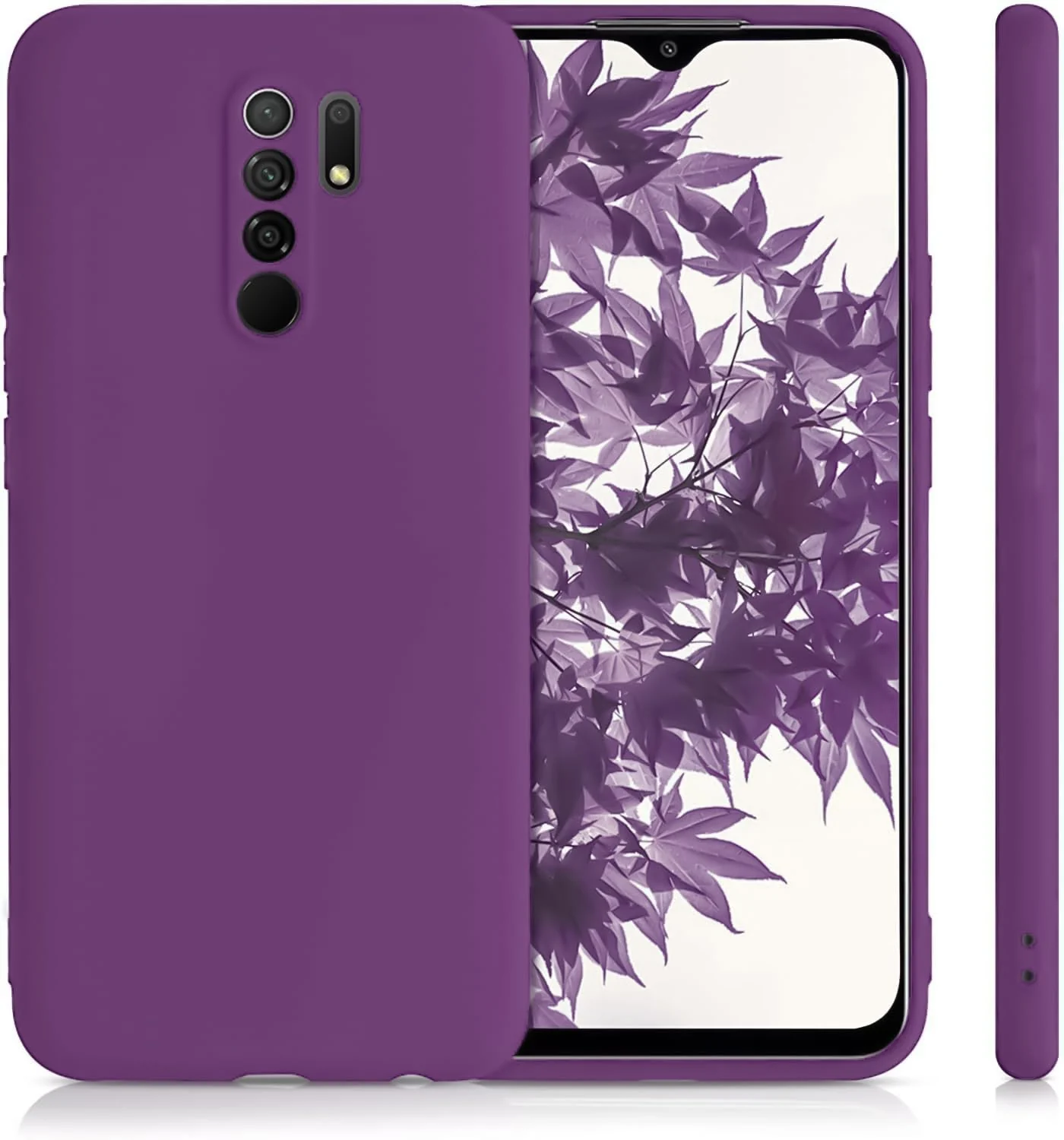 DL3 Mobilak Liquid Silicone Case for Xiaomi Redmi Note 8 Pro, Not compatible with MagSafe, Supports wireless charging, Camera protection - Violet