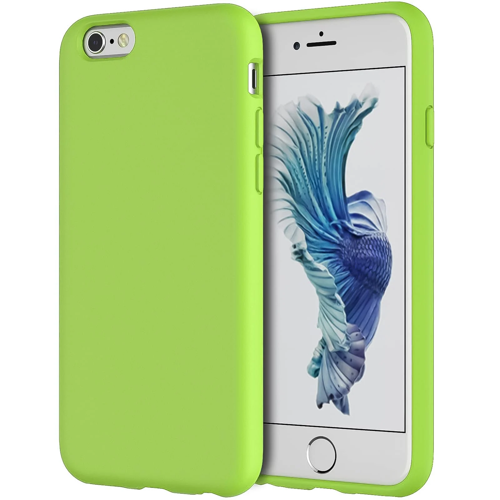 DL3 Mobilak Liquid Silicone Protective Case for iPhone 6 / 6S with Camera Protection and Microfiber Lining - Lemon
