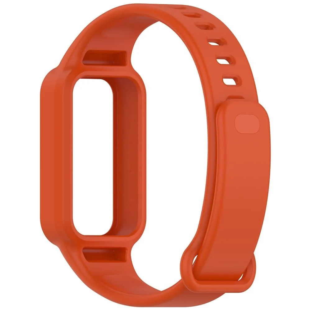 DL3 Mobilak Compatible with Xiaomi Smart Band 9 Active/Xiaomi Redmi Smart Band 3 Replacement Silicone Wrist Strap Bracelet Band Soft And Durable Watch Accessories - Orange