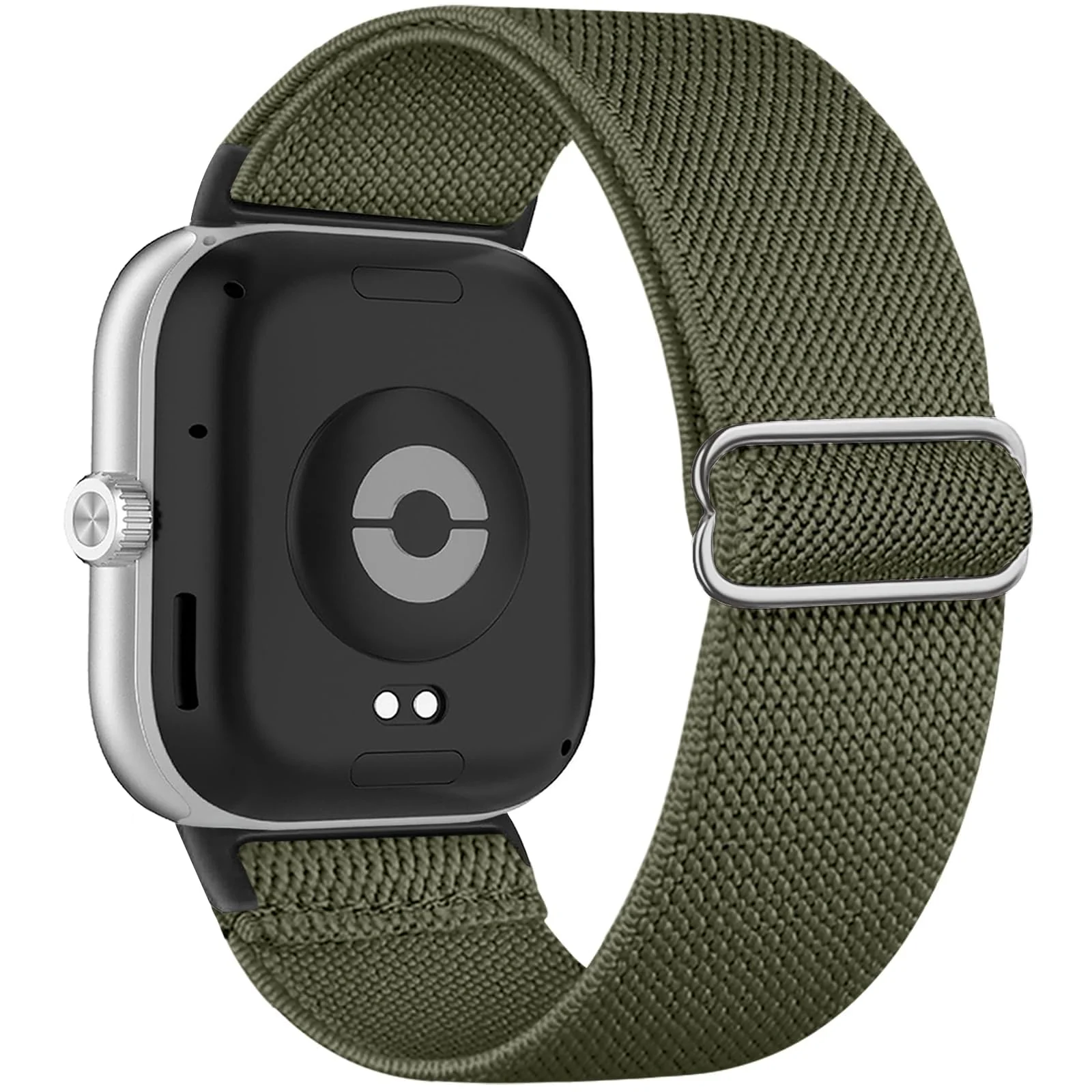 DL3 Mobilak Nylon Strap For Redmi Watch 4/Redmi Watch 5/Xiaomi Smart Band 8 Pro/Band 9 Pro, Soft Elastic Nylon Straps, Adjustable Stretchy Sports Replacement Bracelets Wristbands for Women Men - Green