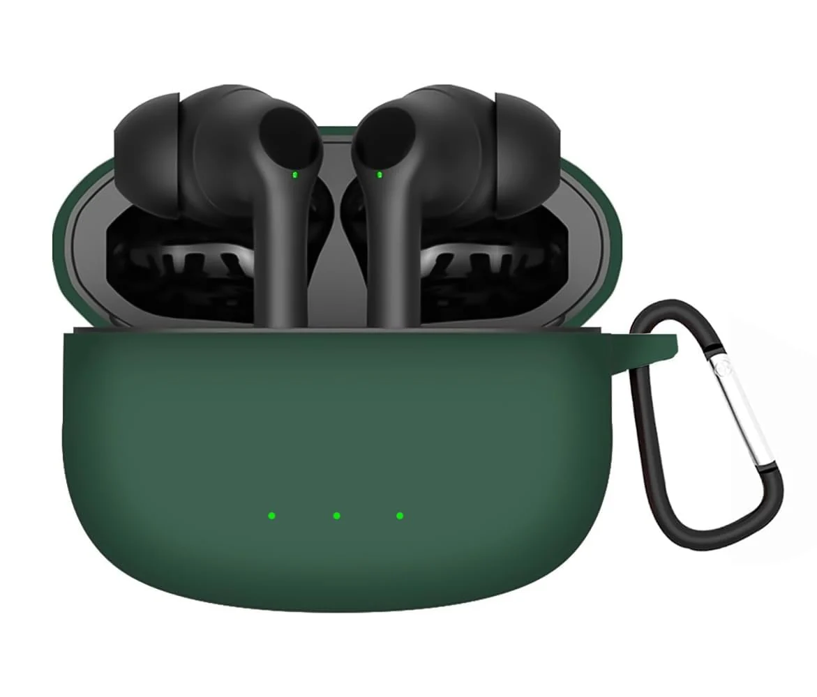 Oraimo FreePods 3C Earbuds — DL3 MOBILAK Silicone Case Compatible with Oraimo FreePods 3C Earbuds, Soft Silicone Protective Case Cover, Shockproof Sleeve with Carabiner Compatible with Oraimo FreePods 3C