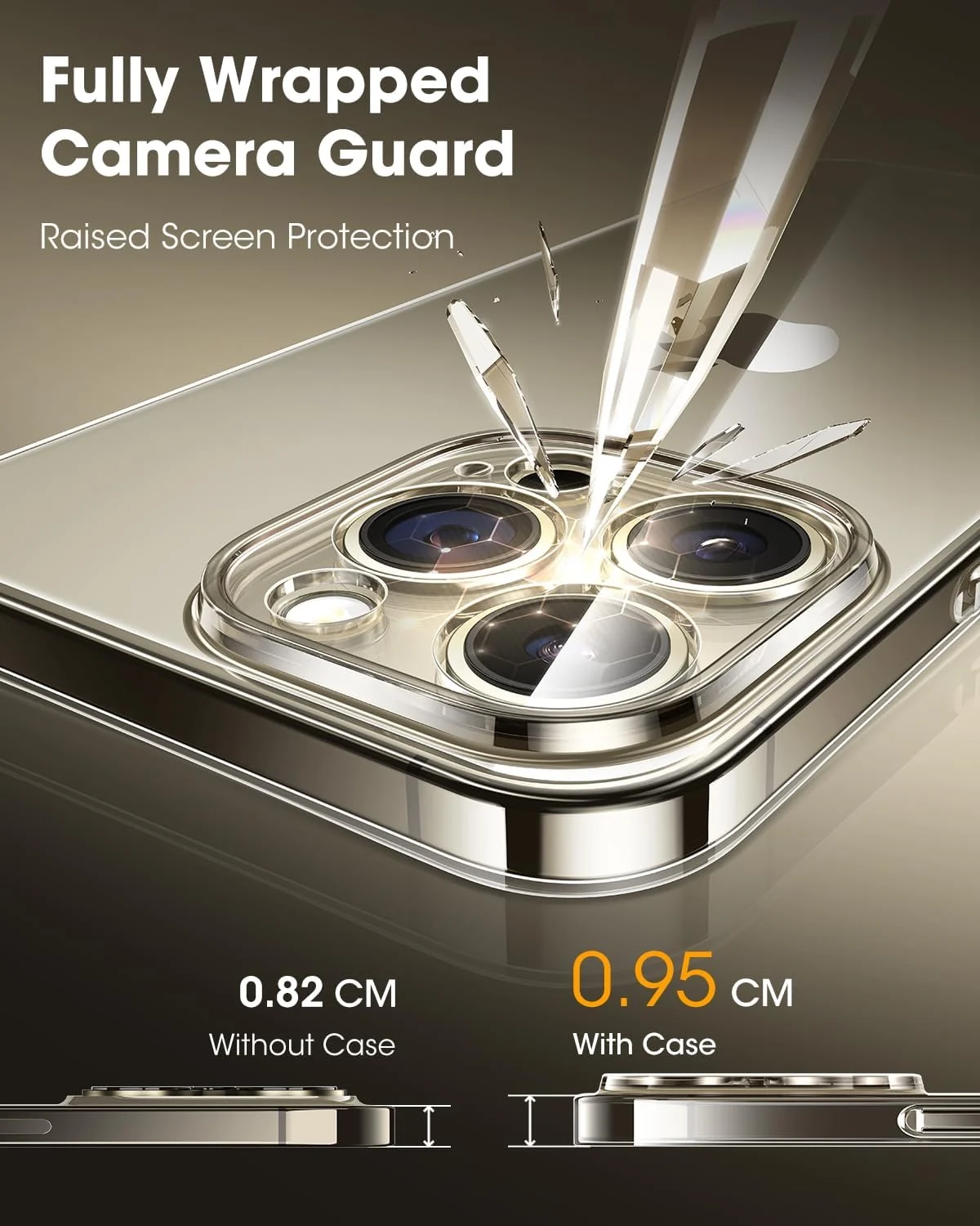DL3 MOBILAK Camera Protective Case Compatible with iPhone Case Transparent, Mobile Phone Case iPhone Thin Soft Silicone Anti-Yellow Protective Case - Clear