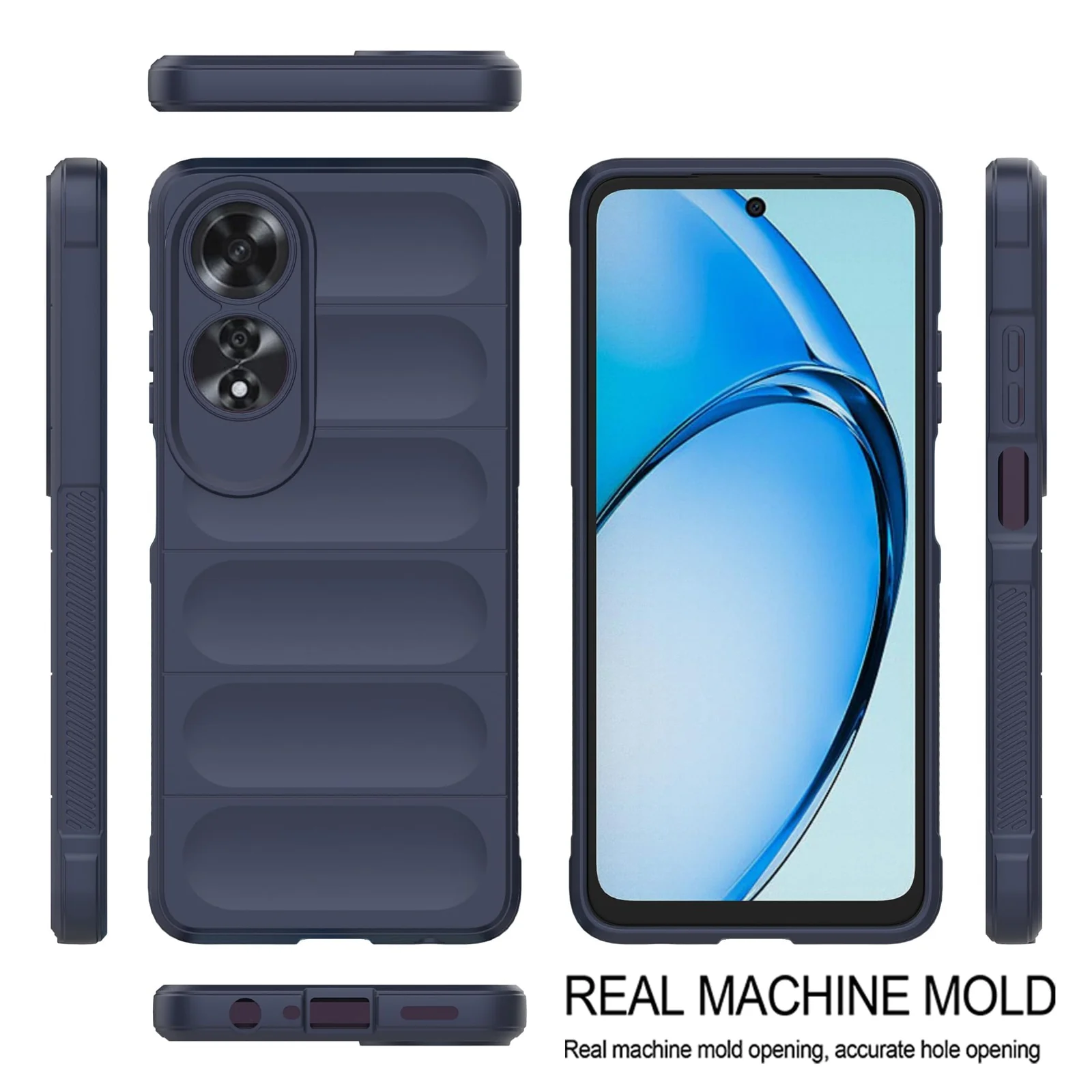 DL3 Mobilak Rugged Protective Case for OPPO A60 4G, Camera protection, Shock-absorbing protection, Non-slip grip - Blue