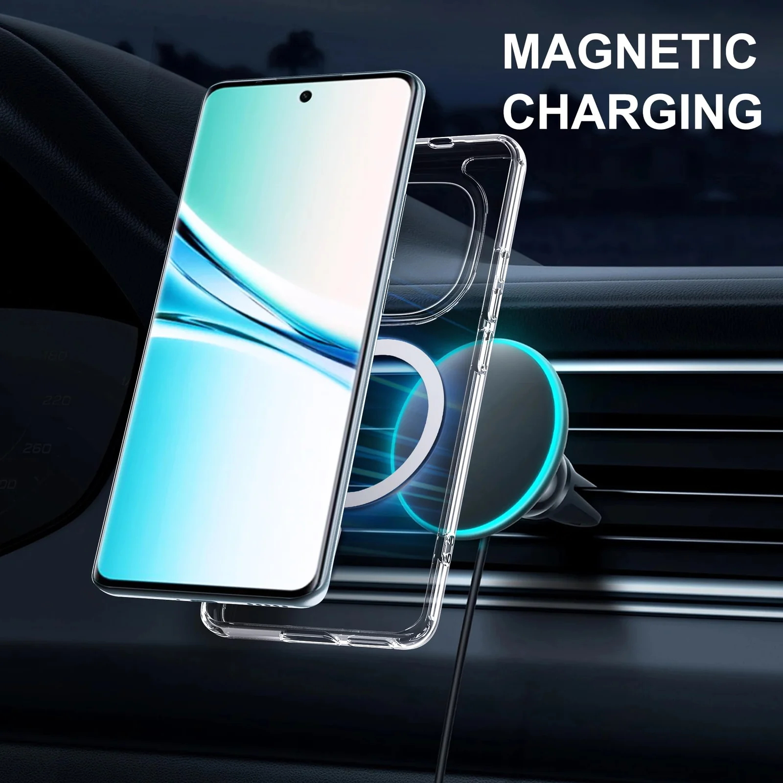 MOBIGON Slim Magnetic MagSafe-Compatible Phone Case for Xiaomi Redmi Note 15 4G / 5G, Clear