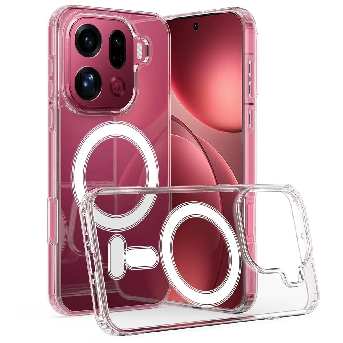 MOBIGON Slim Magnetic MagSafe-Compatible Phone Case for OPPO Find X9 Pro, Clear