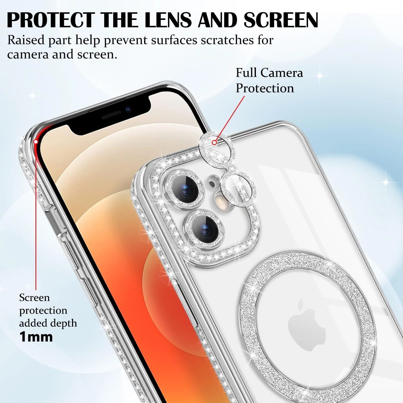 DL3 Mobilak MagSafe-Compatible Magnetic Case for iPhone 11 with Camera Protection and Magnetic Car-Mount Support - Silver