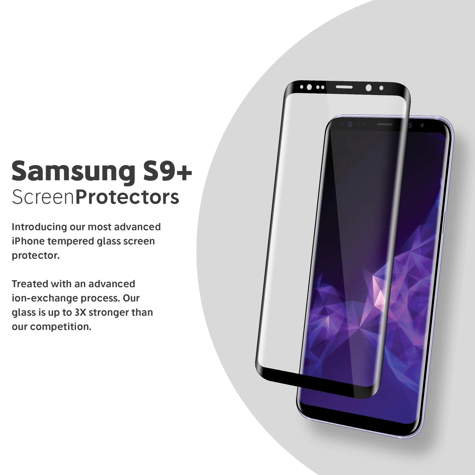 DL3 Mobilak Screen Protector for Samsung Galaxy S9 Plus, Tempered Glass Screen Saver Premium HD Protective, Scratch Resistant, NO-Bubble, 9H Hardness, Full Coverage Film - Clear