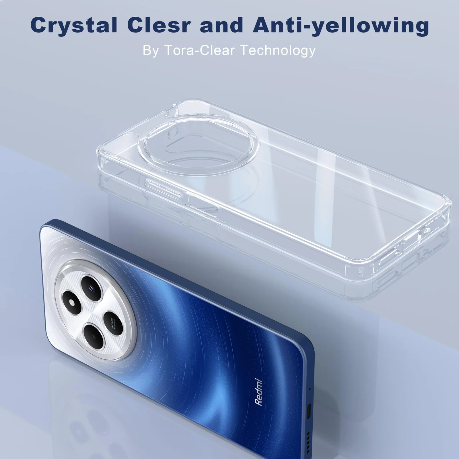 DL3 Mobilak Case Compatible with Xiaomi Redmi 14C 4G/Poco C75, Case Crystal Soft TPU Gel Case Flexible Silicone Anti-Scratch TPU Cover - Clear