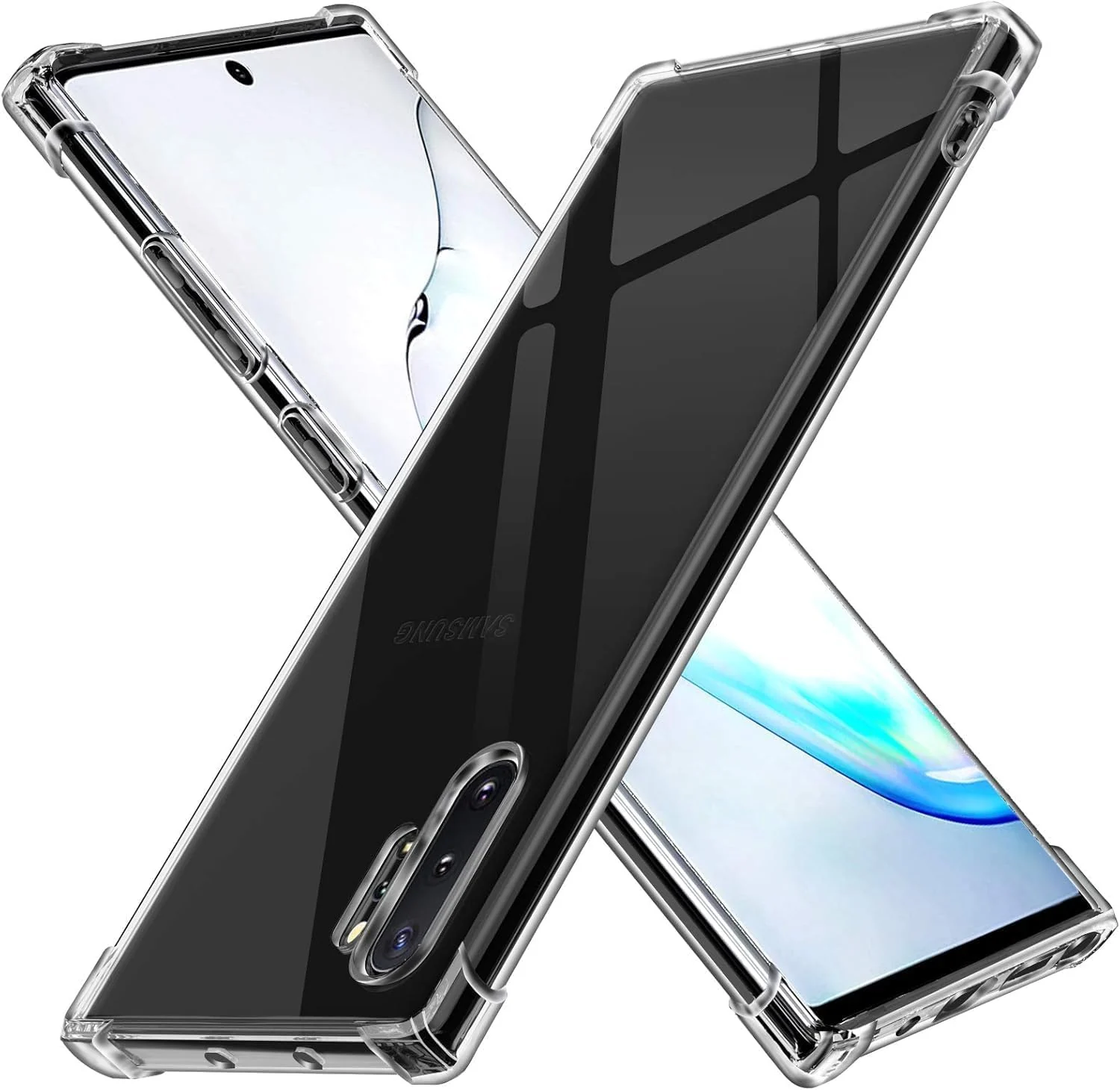 DL3 MOBILAK Clear Soft TPU Phone Case for Samsung Galaxy Note 10 Plus - Clear