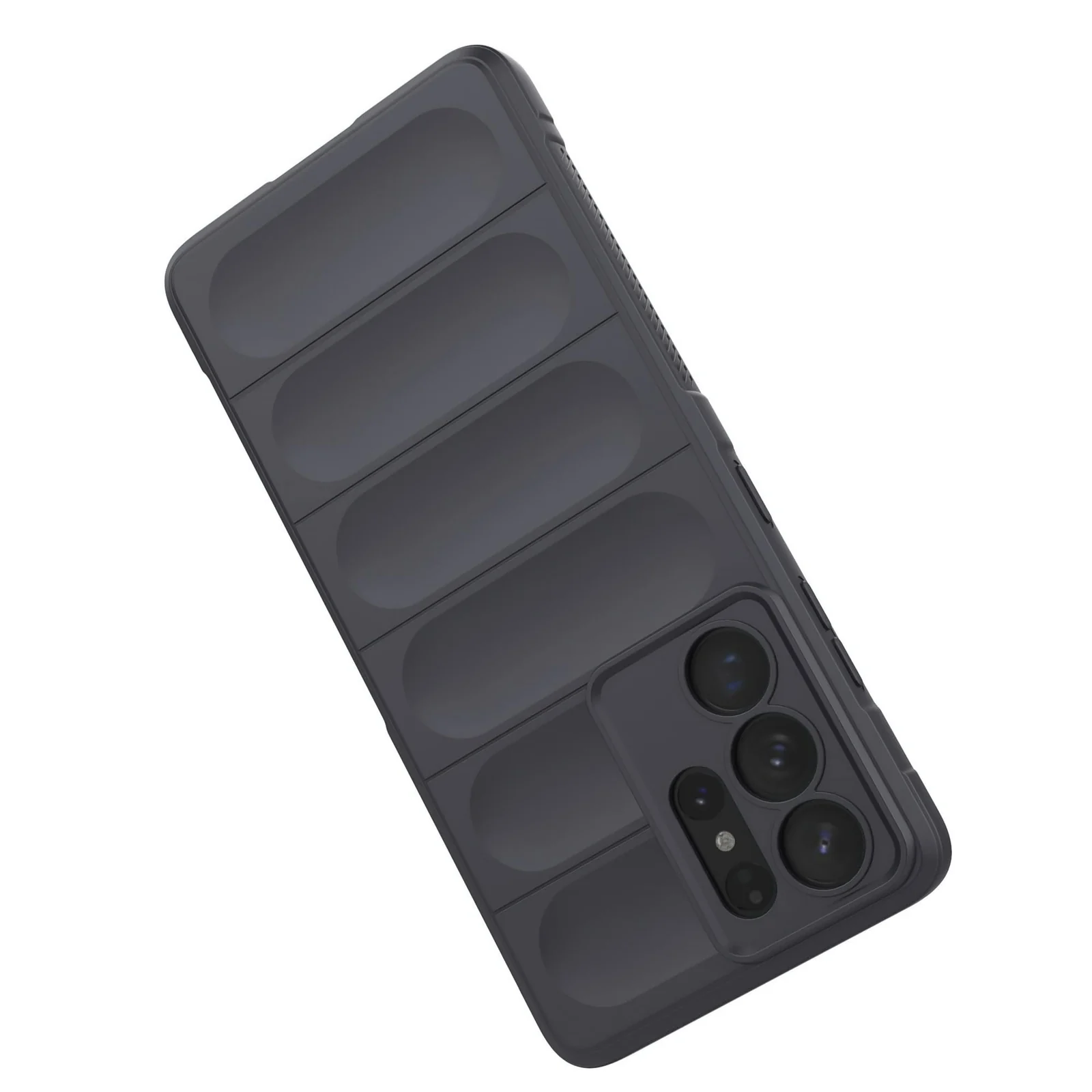 DL3 Mobilak Silicone Case for Samsung Galaxy S21 Ultra Heavy Duty Protective [Slim Fit] Shockproof Soft Flexible Protective Design Shock-Absorption TPU Cover With Camera Protection - Dark Gray