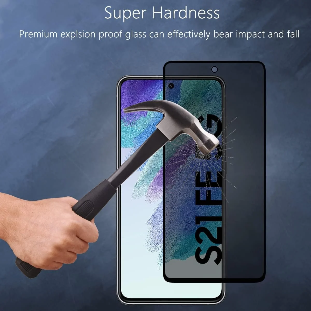 DL3 MOBILAK Anti-Spy 9H Tempered Glass Screen Protector for Samsung Galaxy S21 FE 5G - Black