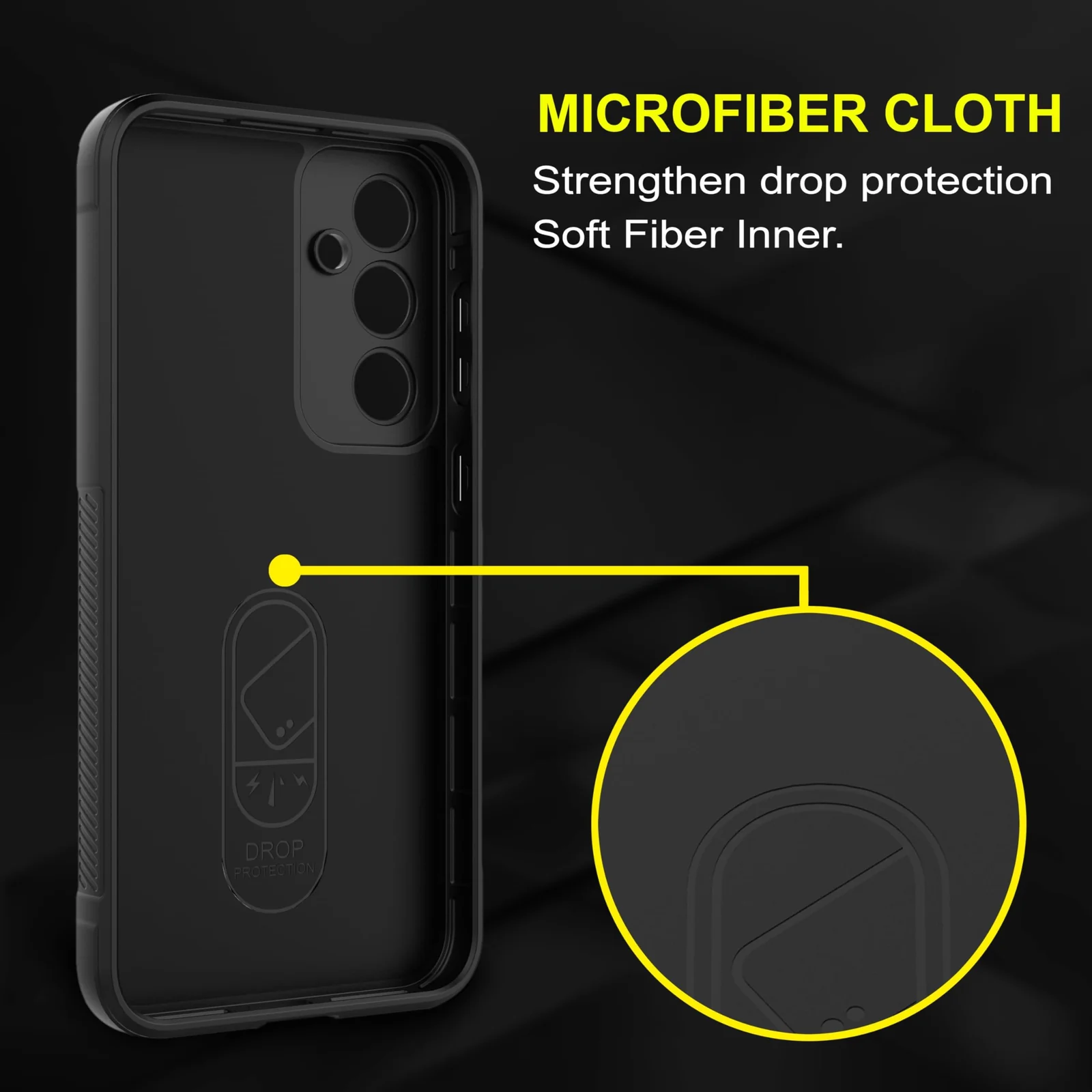 DL3 Mobilak Soft Silicone Protective Case for Samsung Galaxy S23 FE 5G with Camera Protection and Shockproof Design - Black