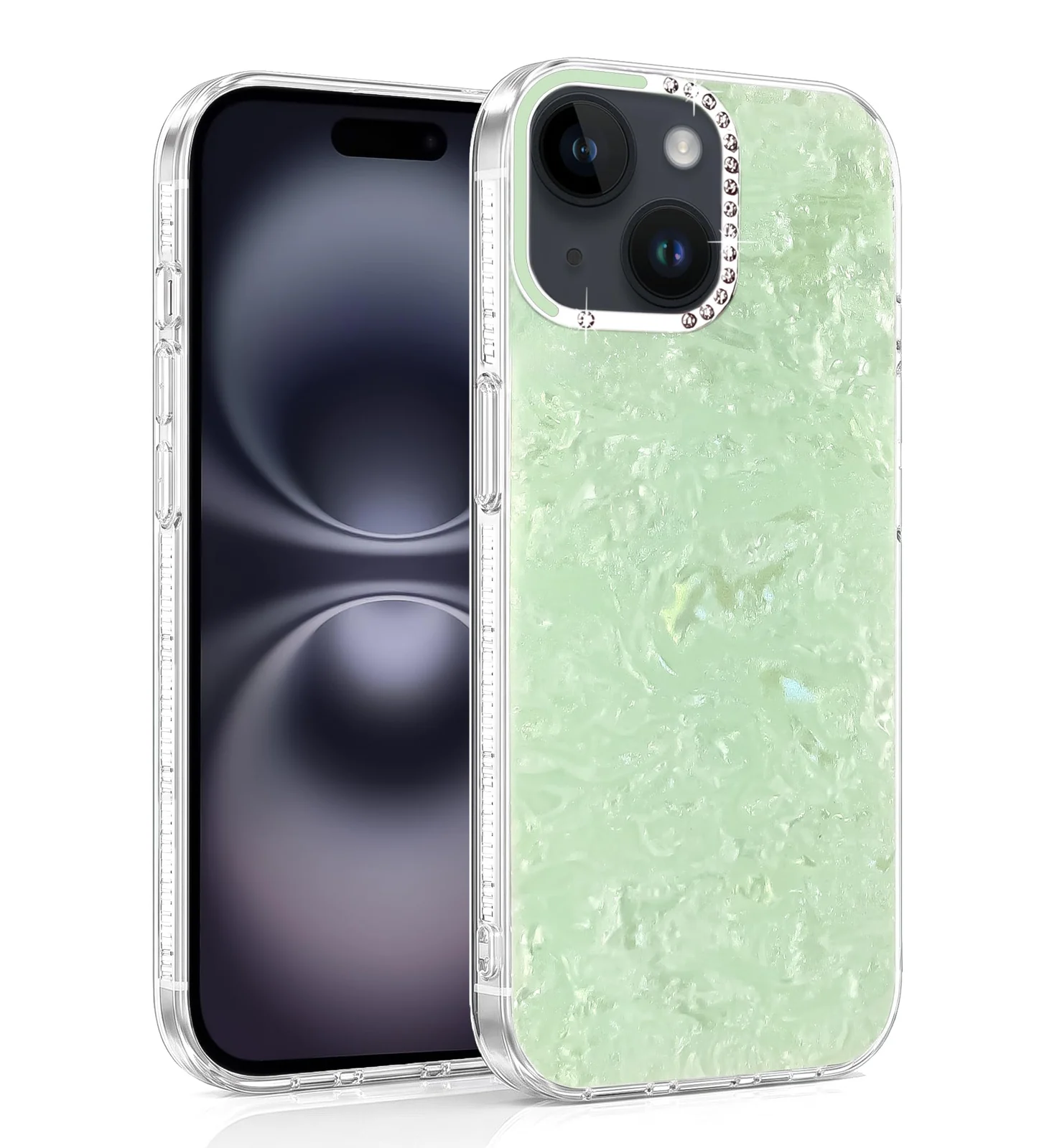 DL3 Mobilak Glitter Rhinestone Protective Case for iPhone 13 / iPhone 14 with Shockproof Design