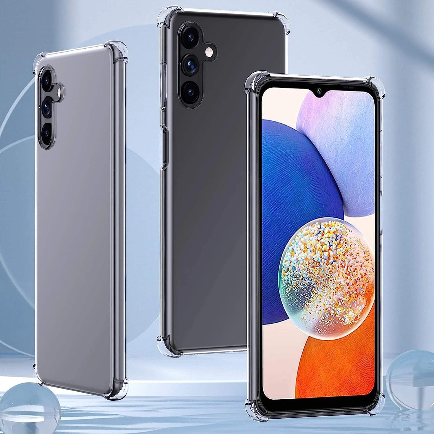 DL3 Mobilak Case Compatible with Samsung Galaxy A24 4G, Cover Silicone TPU Gorilla Anti-shock Shockproof Corners - Clear