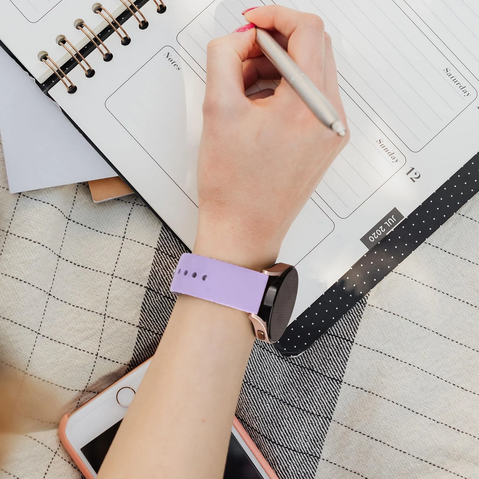 DL3 Mobilak Straps Compatible with Xiaomi Redmi Watch 5 Active/Redmi Watch 5 Lite Bracelets for Men Women, 22mm Soft Silicone Strap, Waterproof Adjustable Band Sports Replacement - A-lavender