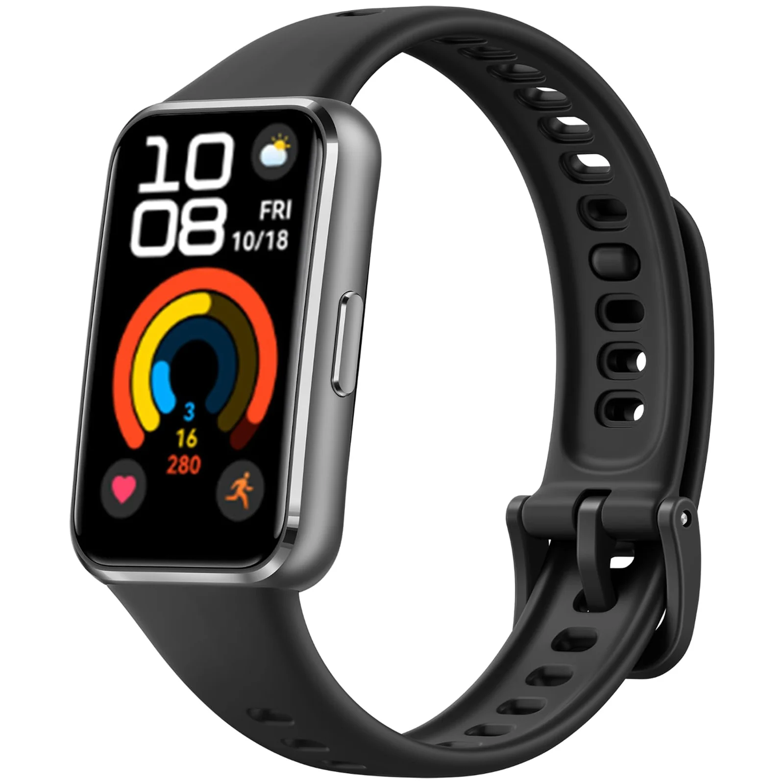 Dl3 Mobilak Silicone Bracelet for Huawei Band 11/Band 11 Pro Strap, Soft Silicone Sport Band, Soft Breathable, for Huawei Band11/11 Pro Adjustable Replacement Strap (Black)