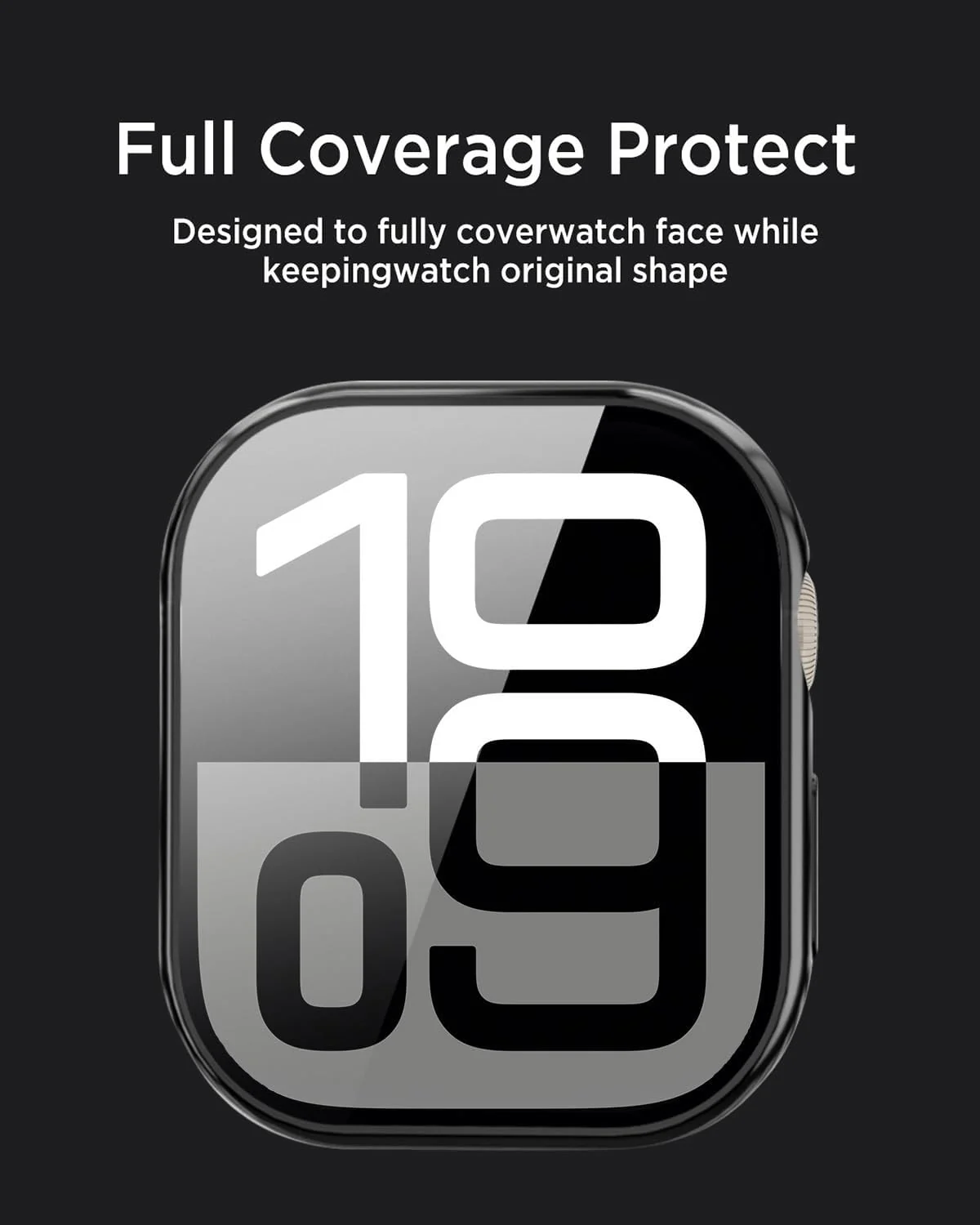 DL3 Mobilak Privacy Case for Apple Watch Series 11/10 46mm Screen Protector, Anti-Spy Tempered Glass Film Apple Watch Cover Hard PC Case Bumper for iWatch 46 mm iWatch Series 11 10 - Black