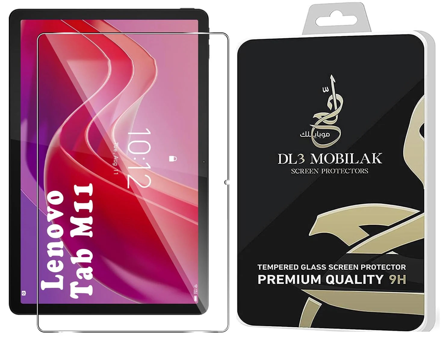 "DL3 Mobilak Screen Protector For Lenovo Tab M11 11-Inch/Tab K11 LTE 11"" 2024 Tablet Tempered Glass Film [HD Crystal ] [Easy Installation] [Scratch Resistant] [9H Hardness] - Clear"