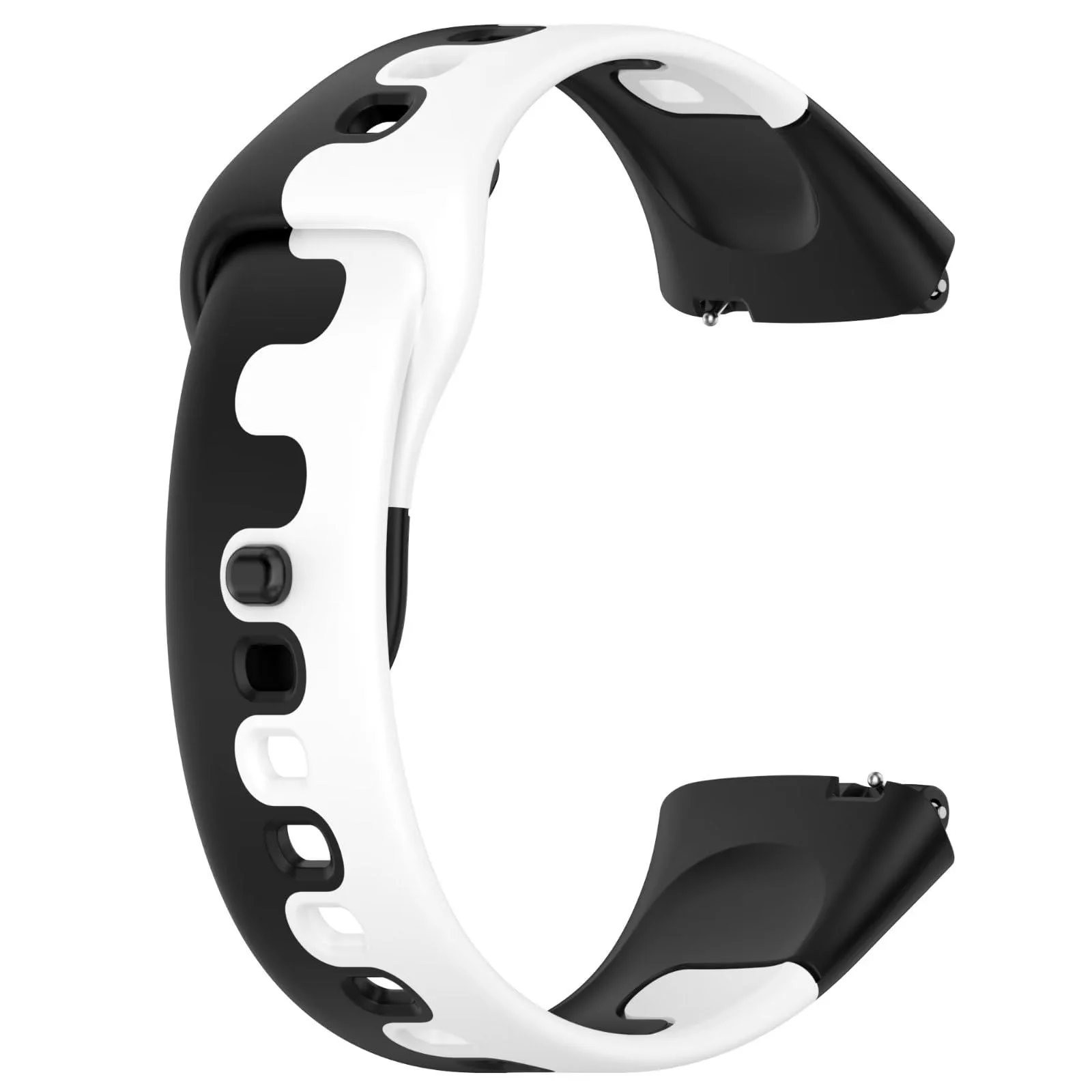 DL3 Mobilak Strap Silicone Compatible With Xiaomi Redmi Watch 3 Active/Redmi Watch 3 Lite, Sport Silicone Watch Band Wrist Strap, Bracelet Wristband Wrist Strap - Black & White