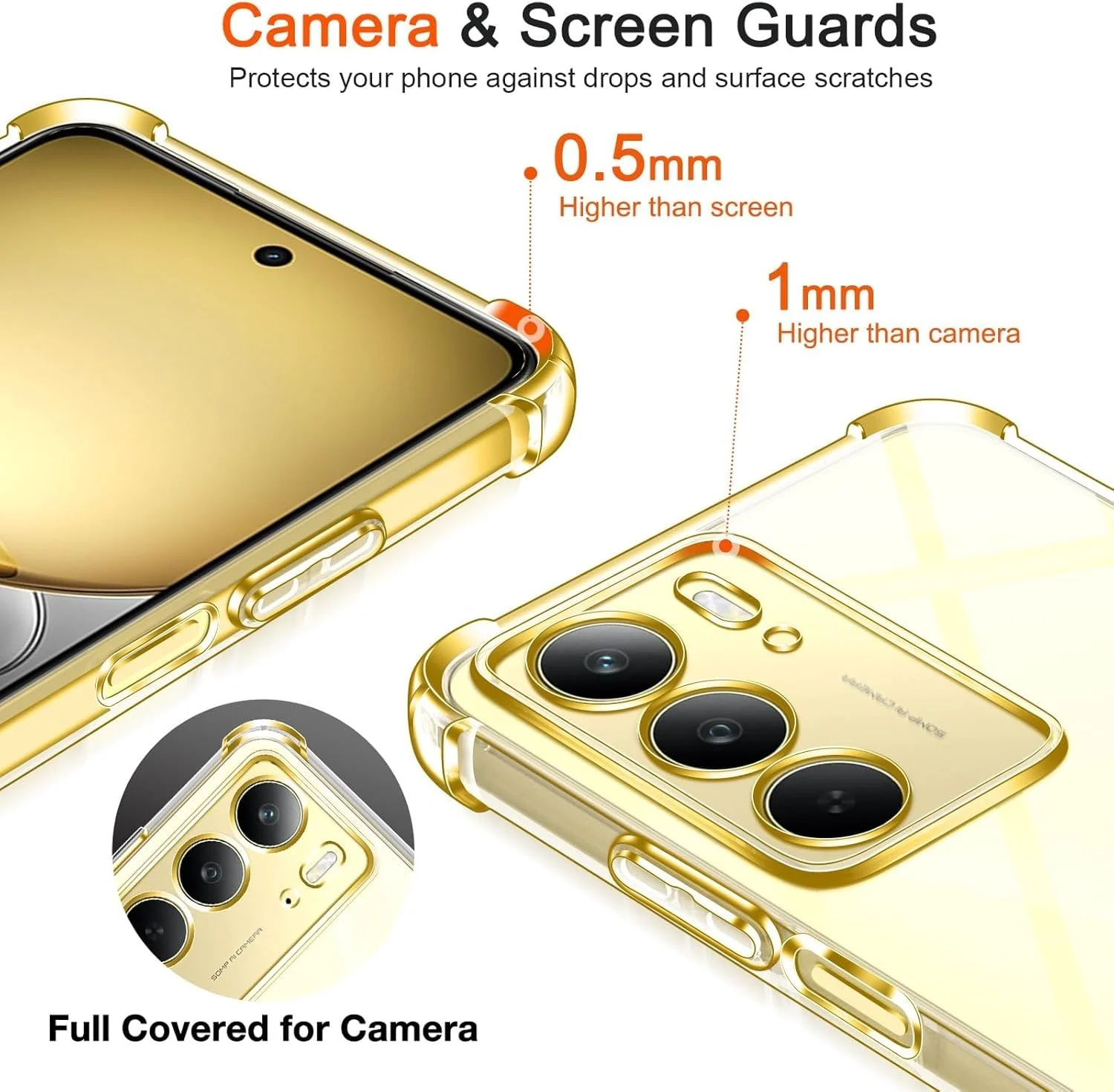DL3 Mobilak Clear TPU Protective Case for realme C75 with Camera Protection and Shockproof Design - Clear