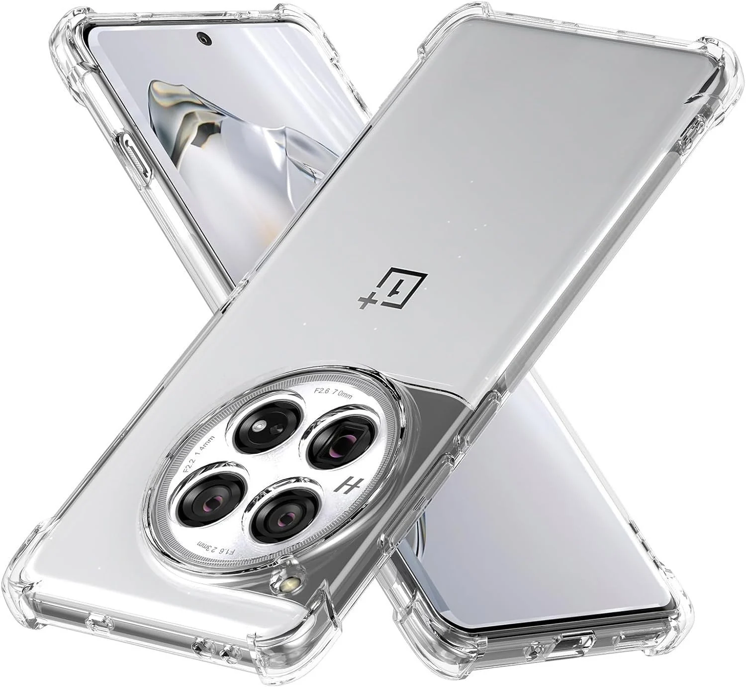 DL3 Mobilak Case Compatible with Oneplus 12 5G, Cover Silicone TPU Gorilla Anti-shock Protector Camera Shockproof Corners - Clear
