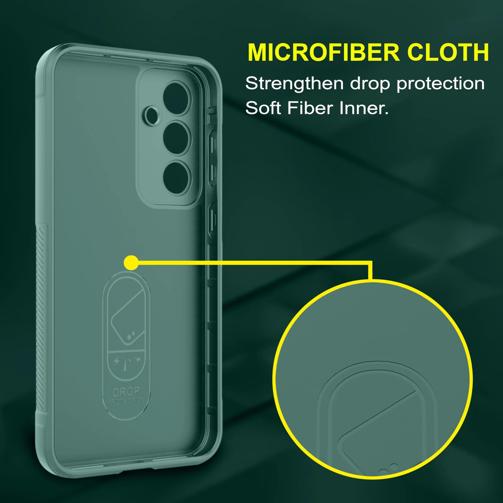 DL3 Mobilak Soft Silicone Protective Case for Samsung Galaxy S24 FE with Camera Protection and Shockproof Design - Green