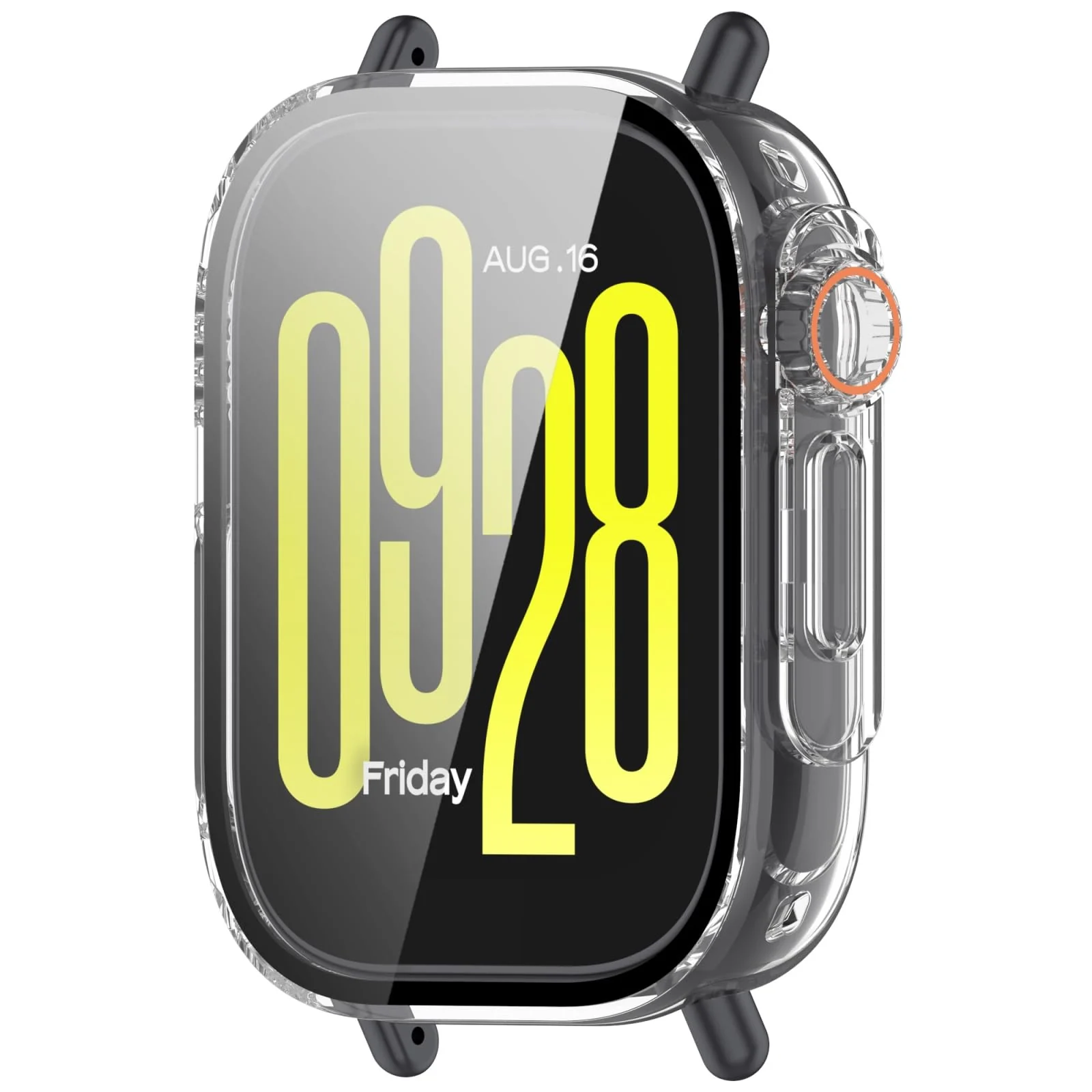 DL3 Mobilak for Xiaomi Redmi Watch 5 Lite Case Screen Protector, [Looks Like iWatch Ultra Case] Built-in Tempered Glass Screen Unique Design Case Cover for Redmi Watch 5 Lite - Clear