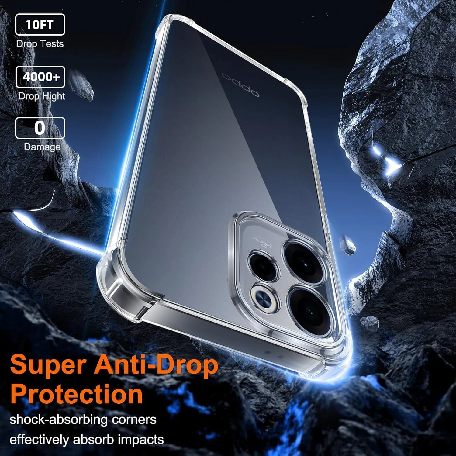 DL3 Mobilak Clear Protective Case for OPPO Reno 15 F / Reno 15F - Clear