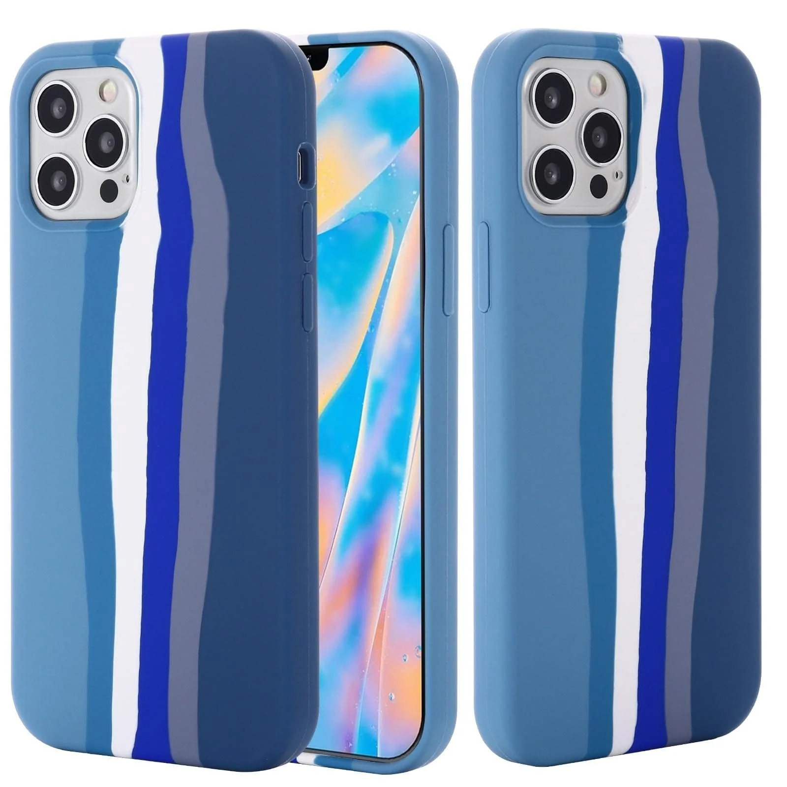 DL3 Mobilak Compatible with iPhone 14 Pro (6.1 Inch) Case, Liquid Silicone Case, Full Body Protective Cover, Shockproof, Slim Phone Case, Anti-Scratch Soft Microfiber Lining - Multicolor 4