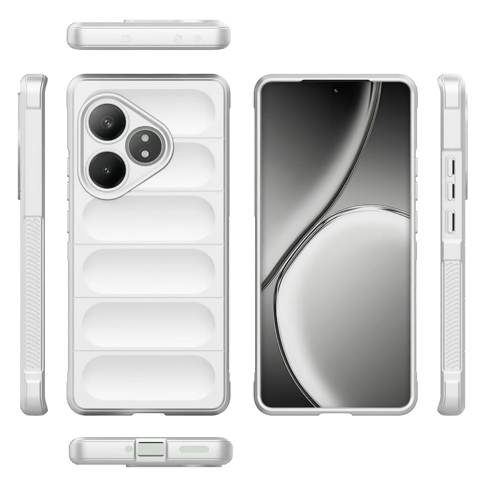 DL3 Mobilak Flexible Silicone and TPU Protective Case with Camera Protection for realme GT6 / GT Neo6 / GT Neo 6 SE / GT 6T - White