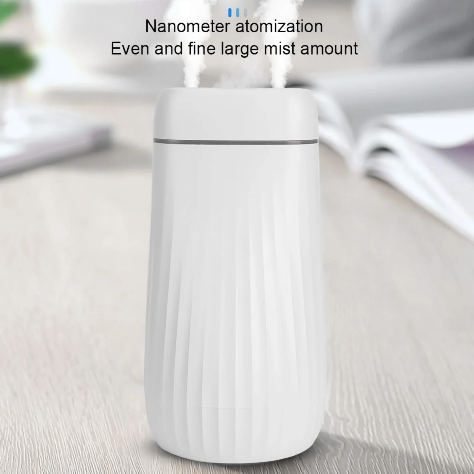 Mobigon Wood Cool Mist Ultrasonic Humidifier for Room Moisture, Aroma Diffuser for Home, 1000ml Essential Oil Diffuser with 7 Colorful Night Light, Auto Shut-Off, Home, Office - White