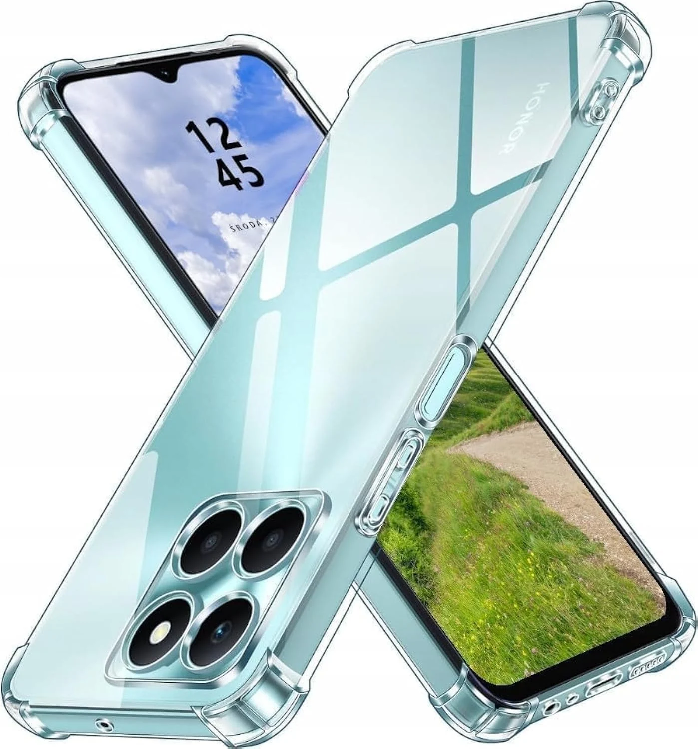 DL3 Mobilak Clear TPU Protective Case for Honor X8b with Camera Protection and Shockproof Design - Clear