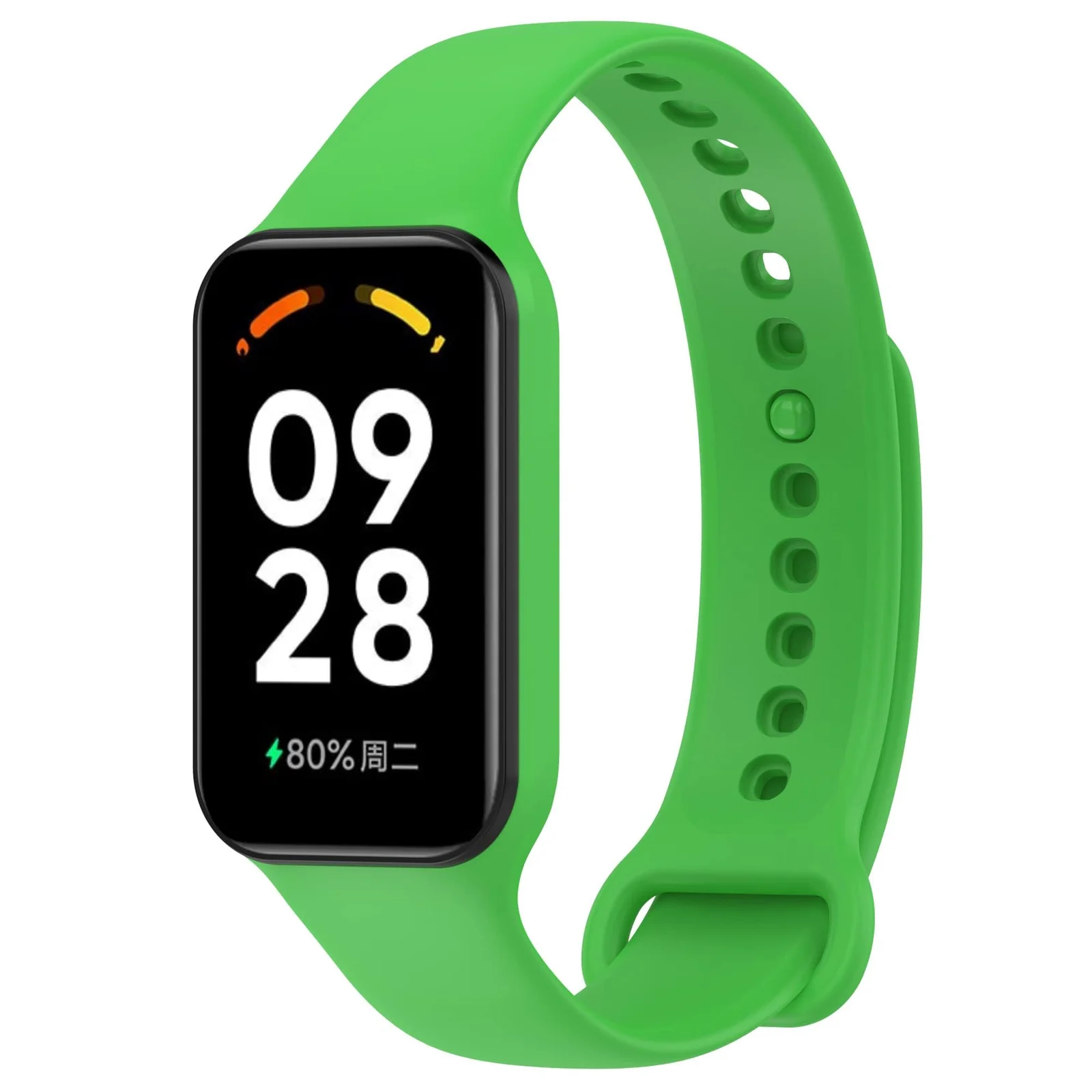 DL3 Mobilak Smart Watch Strap for Xiaomi Redmi Band 2, Sport Silicone Watch Band Wrist Strap, Replacement Bracelet Wristband Wrist Strap for Xiaomi Redmi Smart Band2 Accessories - Neon Green