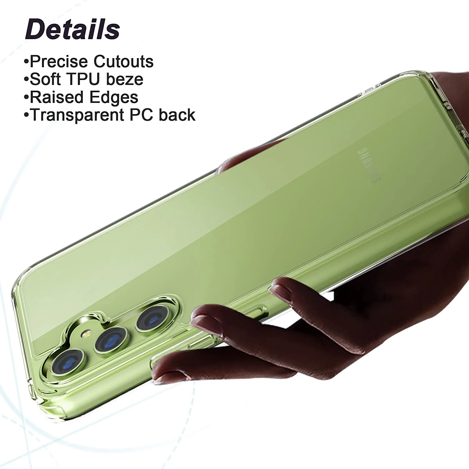 DL3 Mobilak Case Compatible with Samsung Galaxy A54 5G Case Crystal Soft TPU Gel Case Flexible Silicone Anti-Scratch Camera Protection TPU Cover - Clear