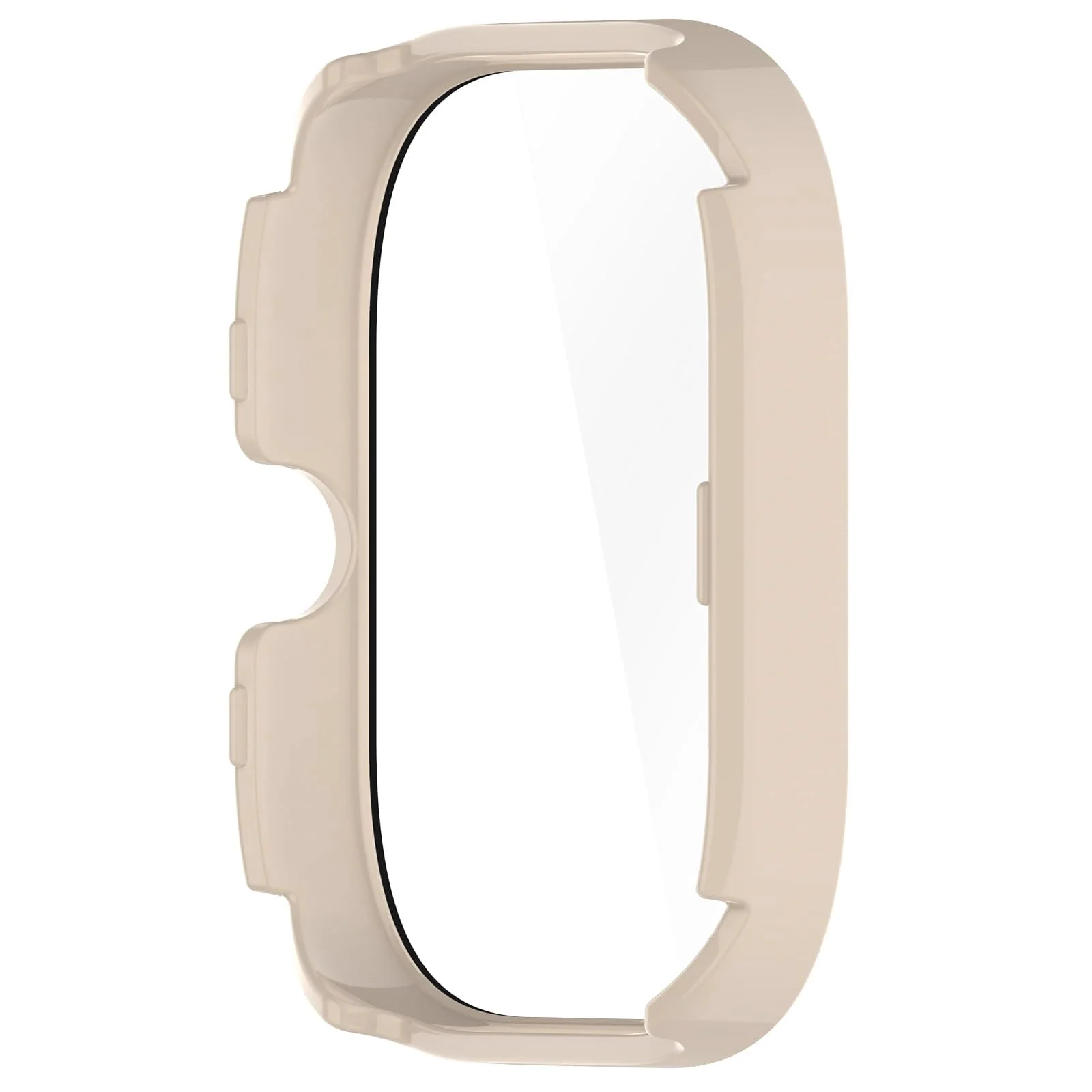 DL3 MOBILAK Full-Coverage Watch Case with Tempered Glass for Xiaomi Redmi Watch 4, Ivory White