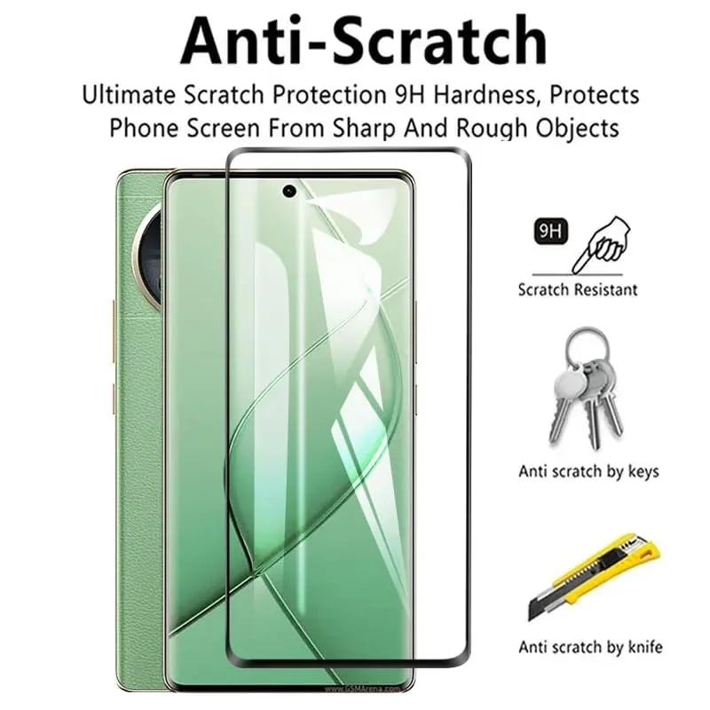 MOBIGON 9H Full-Coverage Tempered Glass Screen Protector for Tecno Spark 20 Pro Plus, Clear