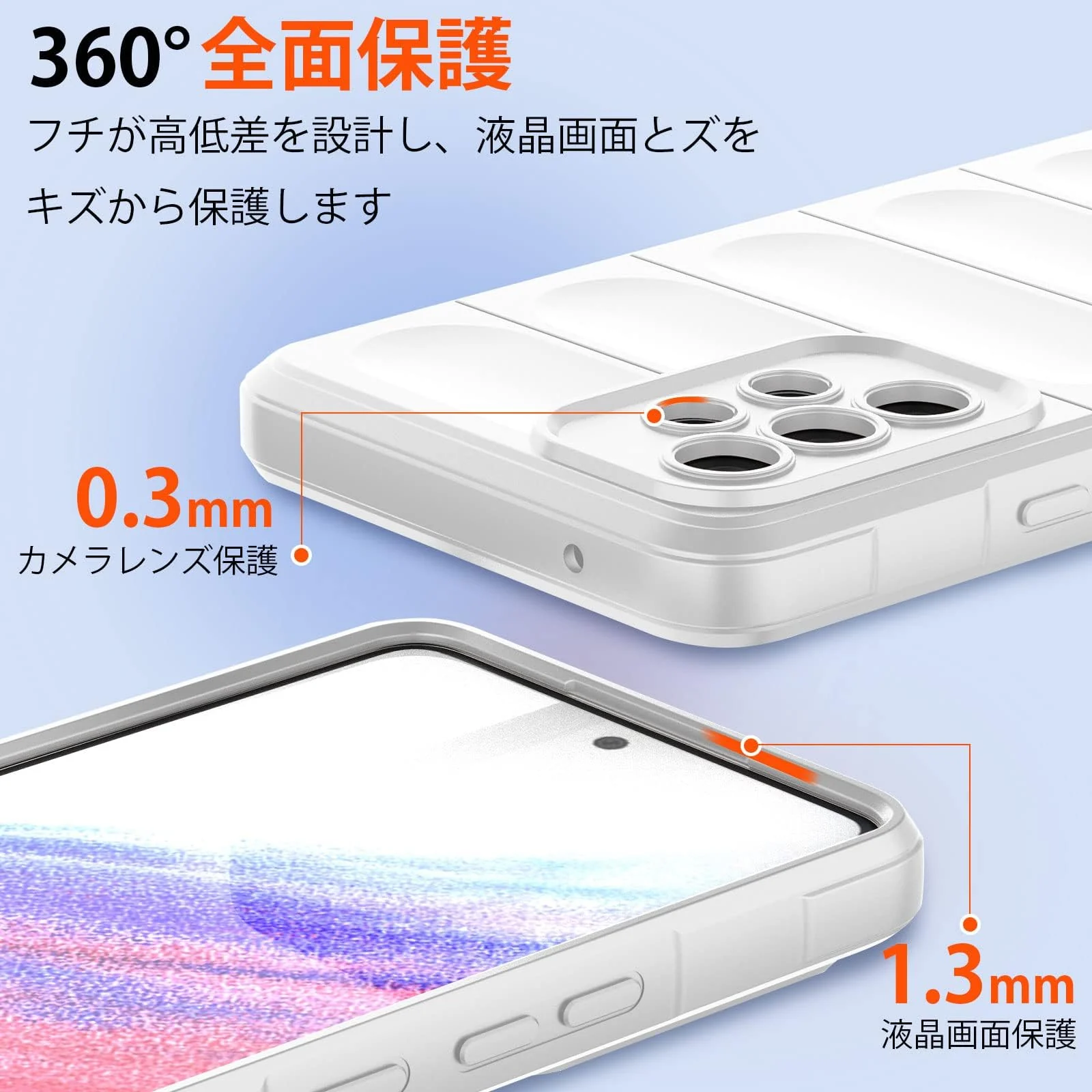 DL3 Mobilak Flexible Silicone and TPU Protective Case with Camera Protection for Samsung Galaxy A33 5G - White