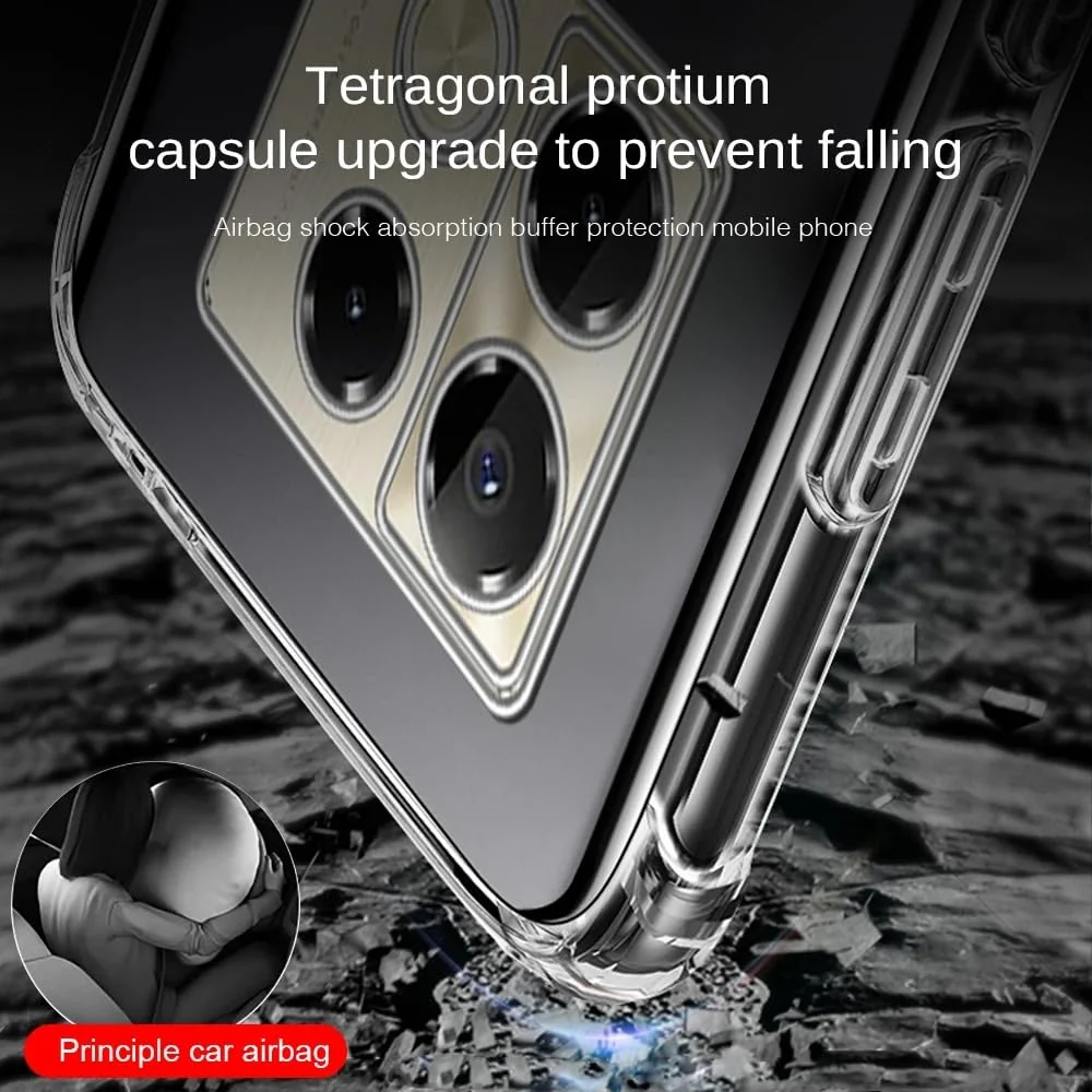 DL3 Mobilak Case Compatible with Infinix Note 40 4G, Cover Silicone Transparent TPU Gorilla Anti-shock Protector Camera Shockproof Corners - Clear