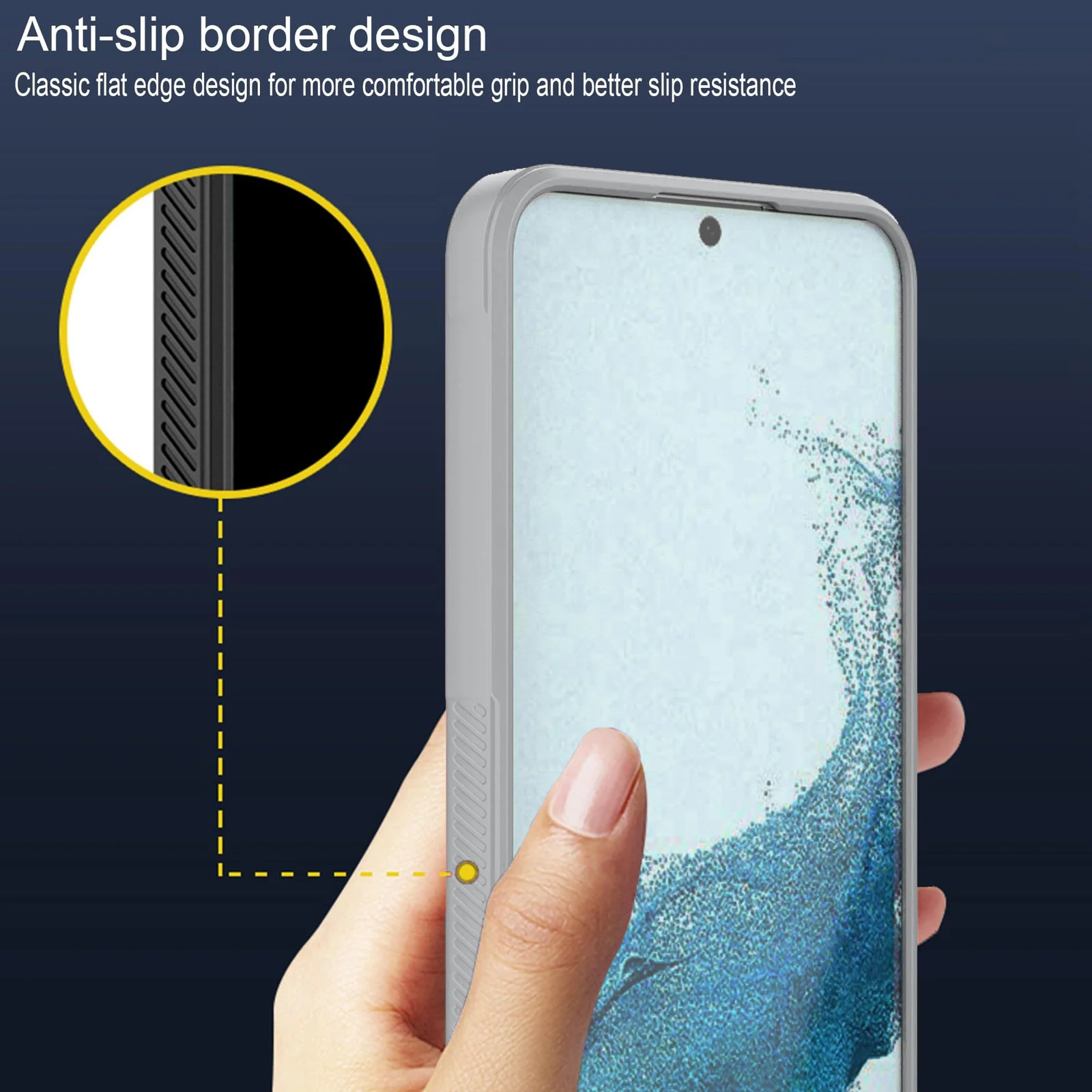 DL3 Mobilak Silicone Case for Samsung Galaxy A25 Heavy Duty Protective [Slim Fit] Shockproof Soft Flexible Protective Design Shock-Absorption TPU Cover With Camera Protection - Gray