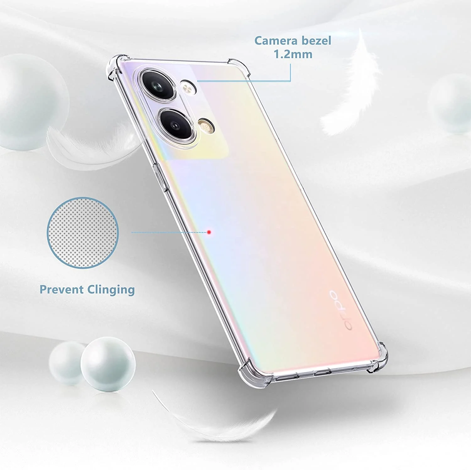 DL3 Mobilak Clear TPU Protective Case for OPPO Reno 9 5G / Reno 9 Pro 5g with Camera Protection and Shockproof Design - Clear